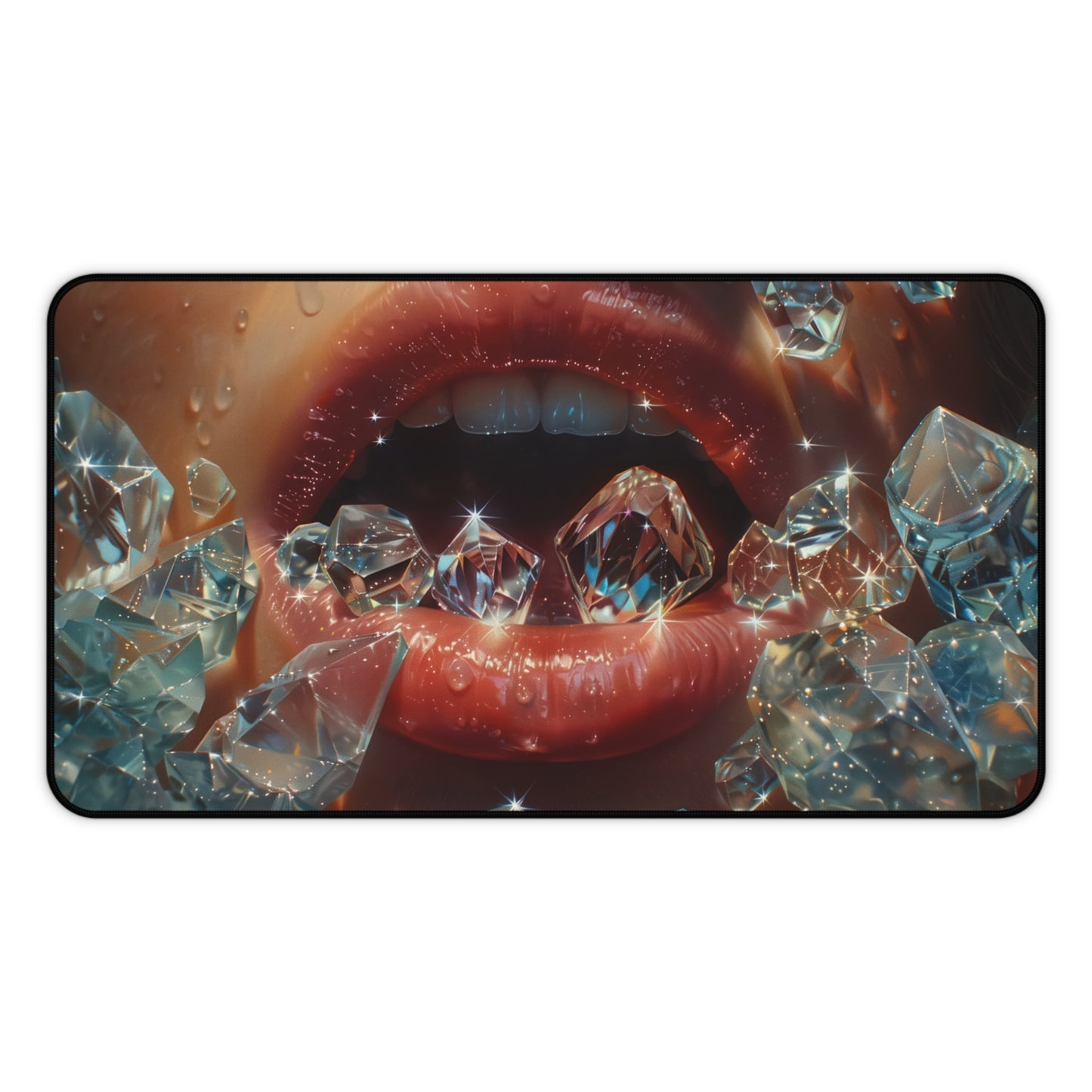 Anime Girl Fan Art – Diamond Mouth Aesthetic Desk Mat by KlickieKeyz