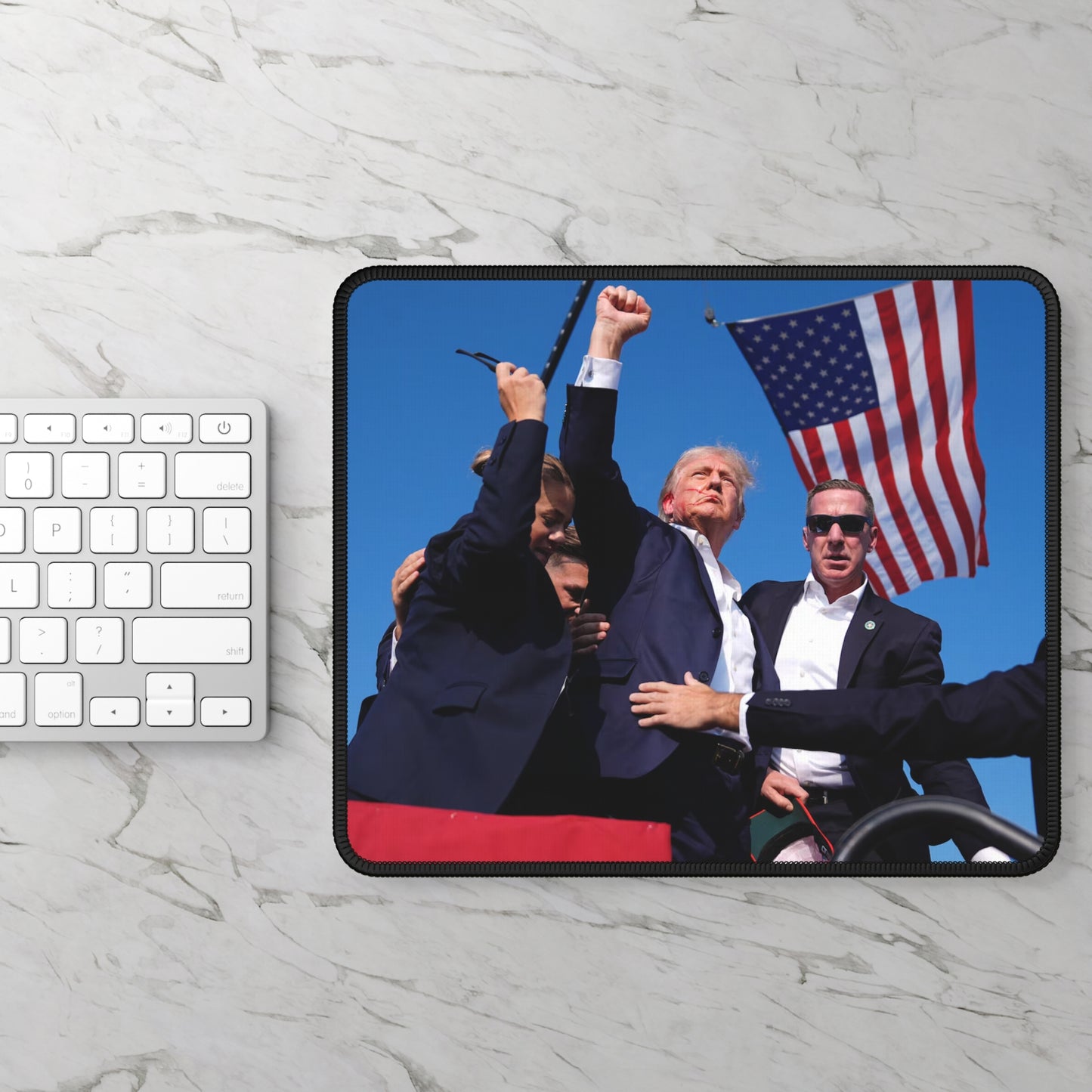 Donald Trump MAGA Fight Mouse Pad – Office & Gaming Mouse Pad by KlickieKeyz