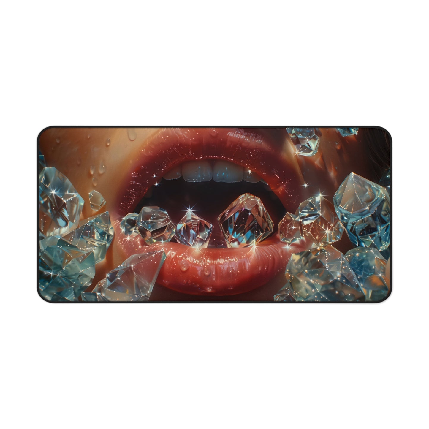 Anime Girl Fan Art – Diamond Mouth Aesthetic Desk Mat by KlickieKeyz
