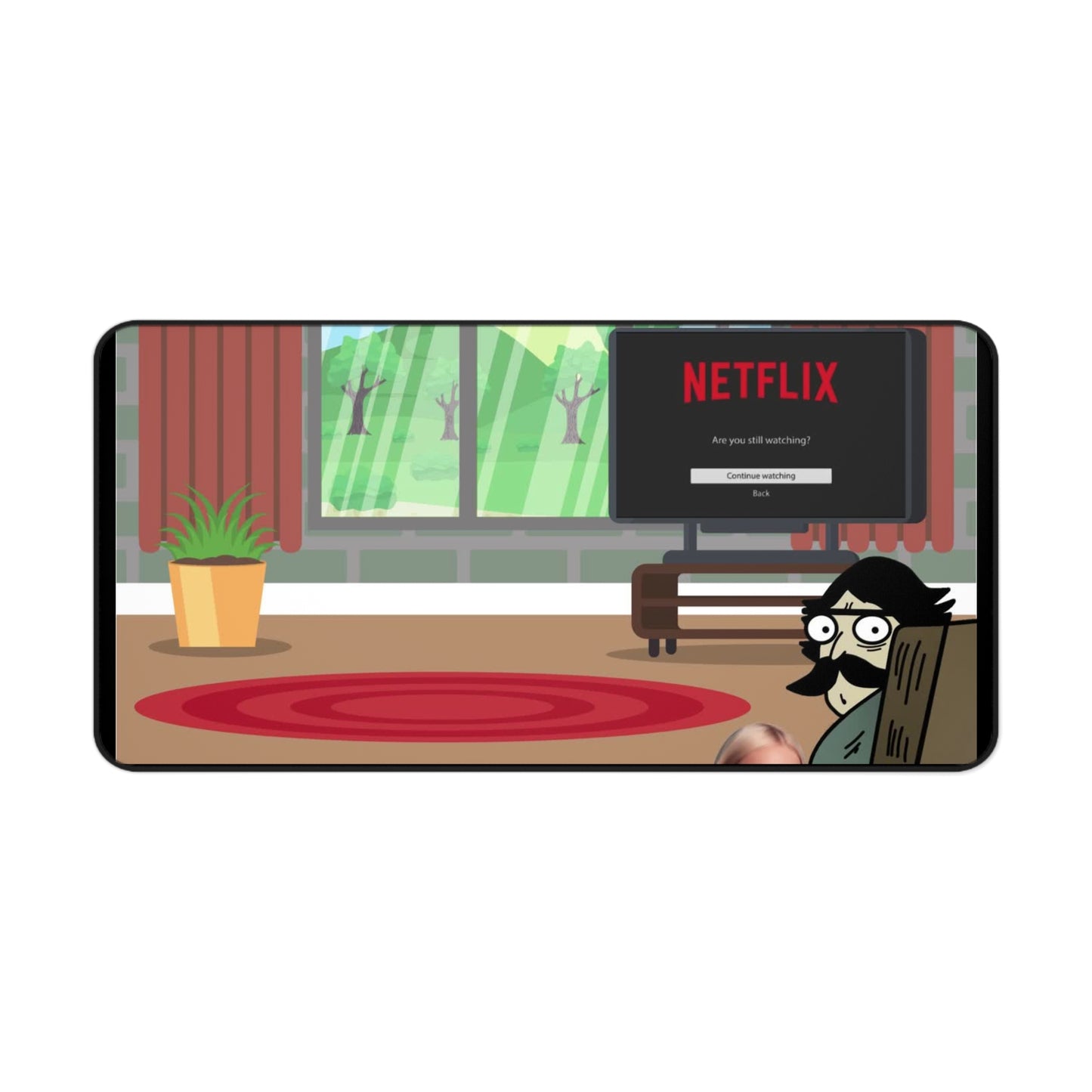 Mind Your Business Netflix & Chill Desk Mat – Funny Gaming Desk Mat by KlickieKeyz