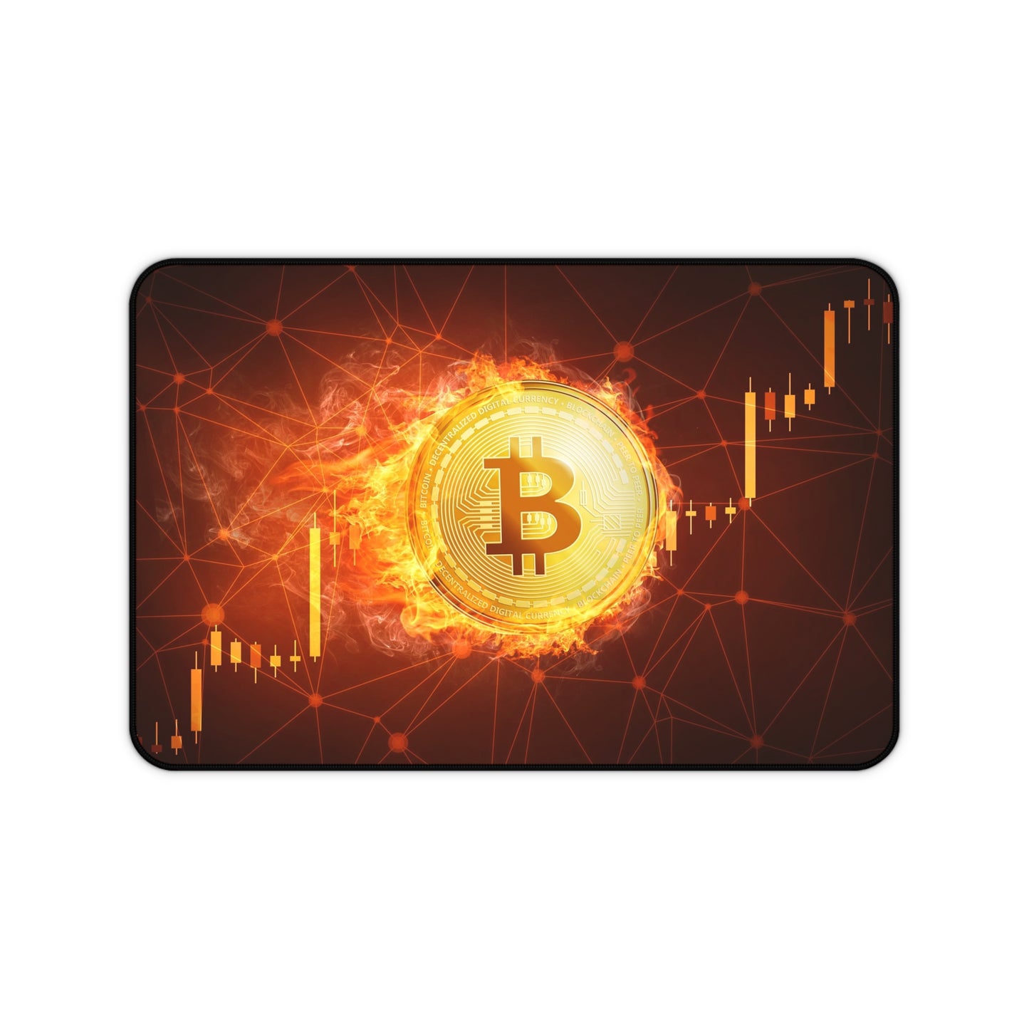 Bitcoin Crypto Desk Mat – Digital Currency Themed Desk Mat by KlickieKeyz