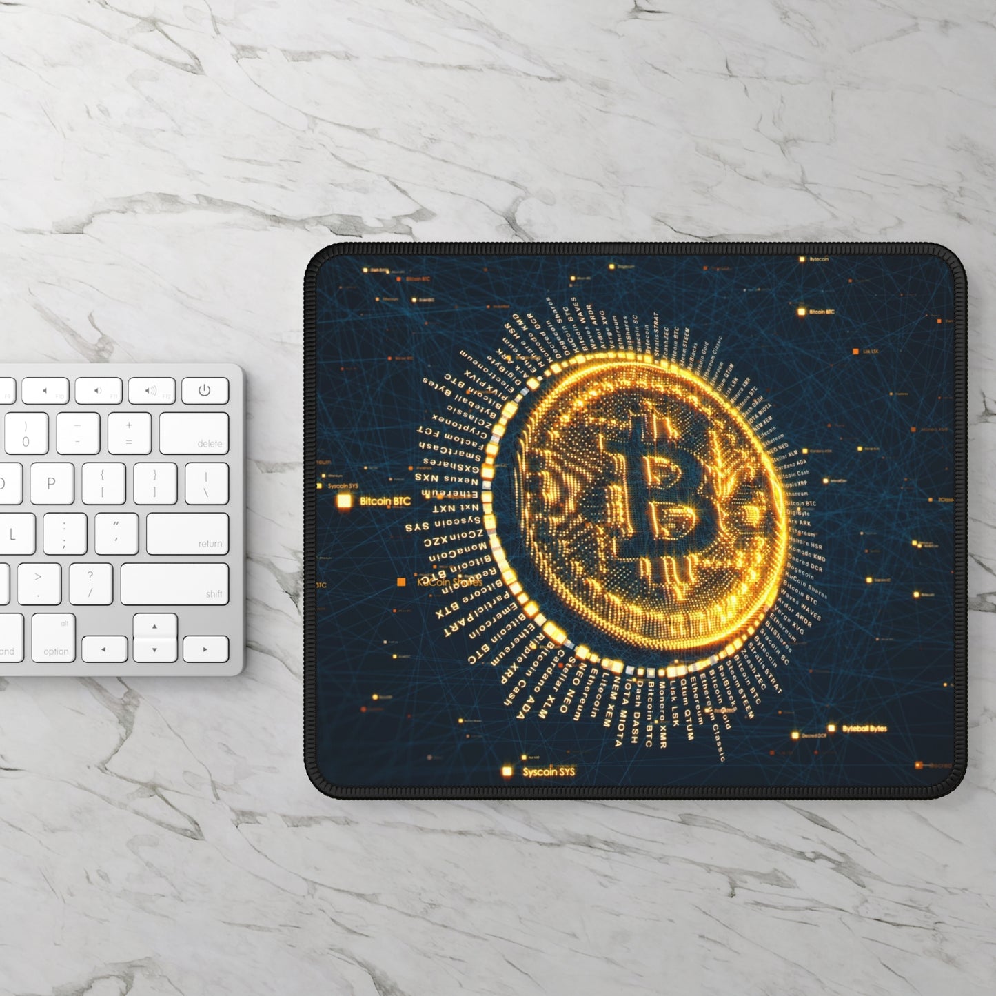 Bitcoin Crypto Gaming Mouse Pad – Premium Neoprene Mouse Pad by KlickieKeyz