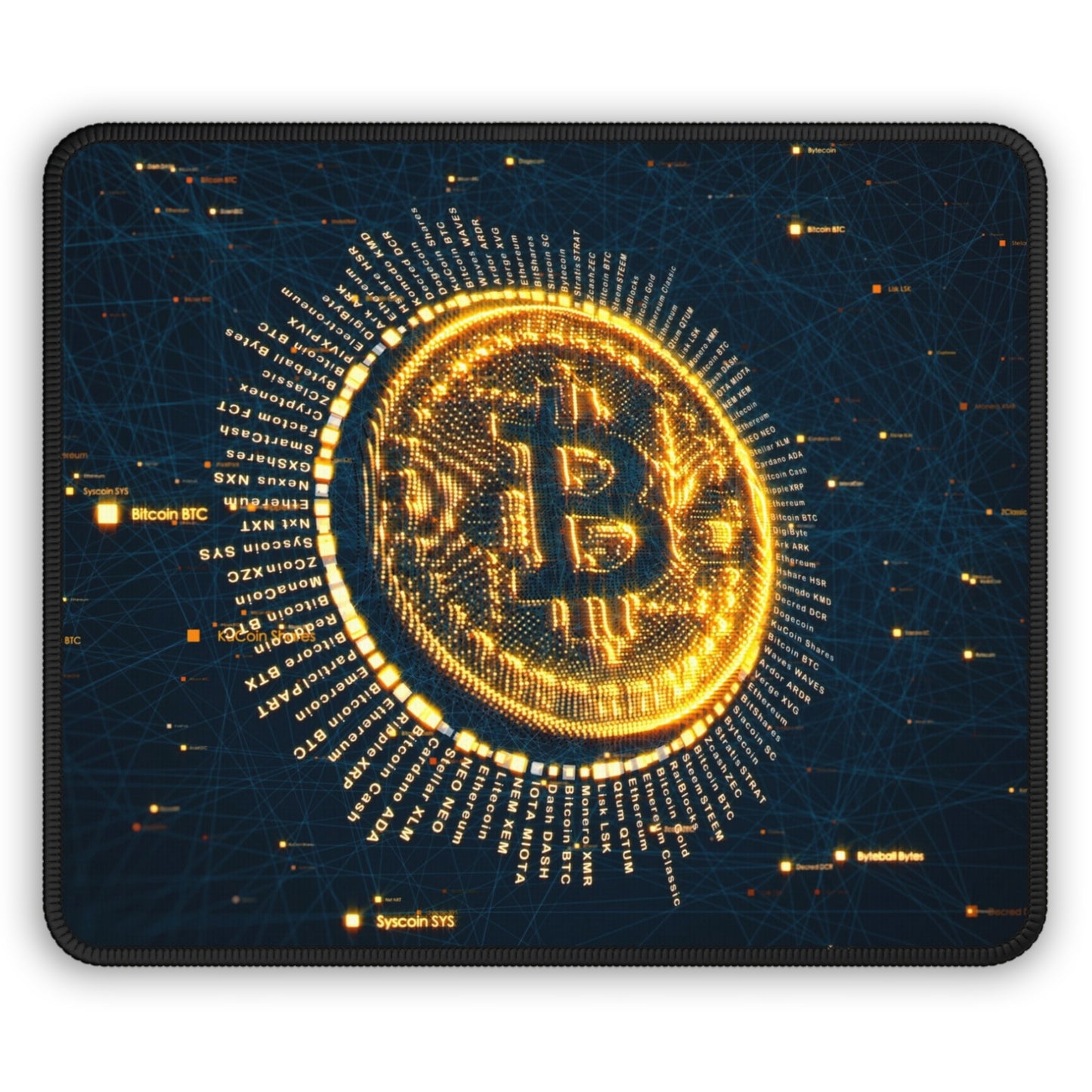 Bitcoin Crypto Gaming Mouse Pad – Premium Neoprene Mouse Pad by KlickieKeyz