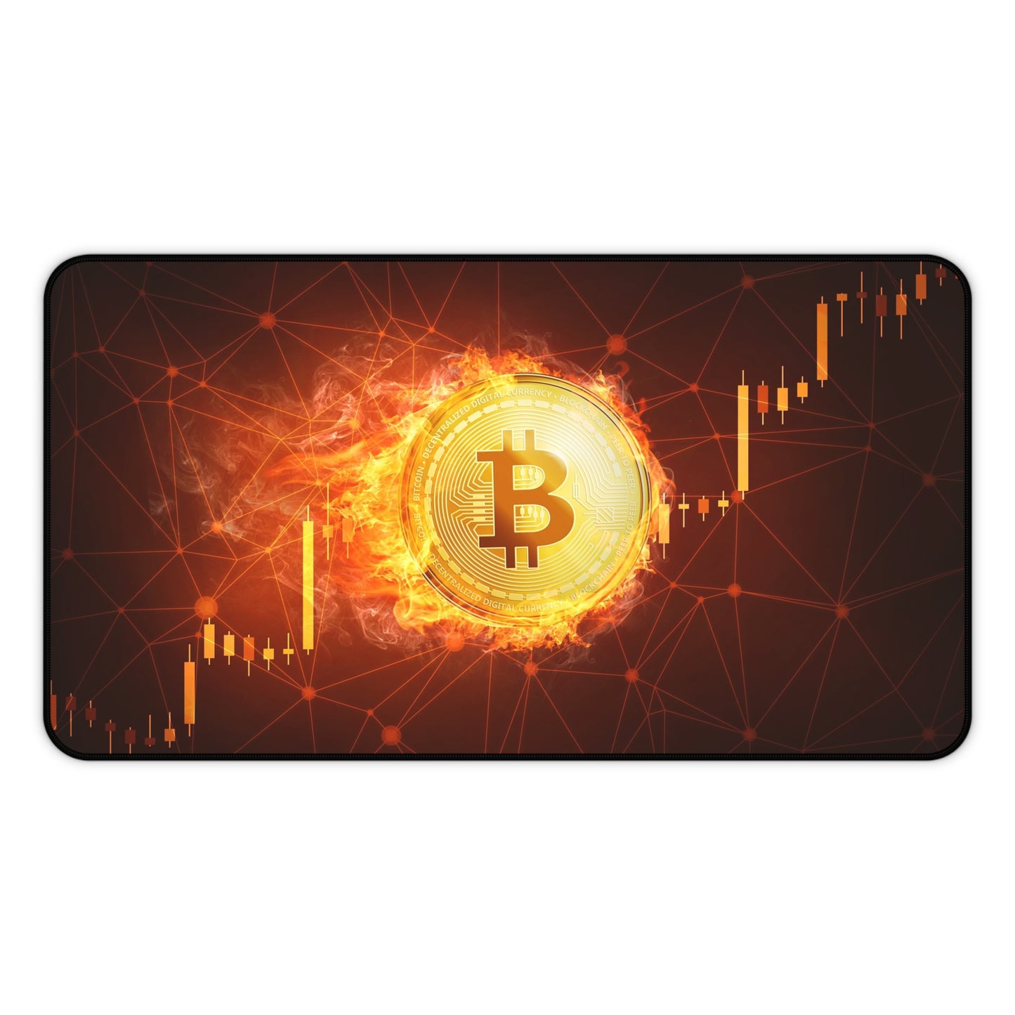 Bitcoin Crypto Desk Mat – Digital Currency Themed Desk Mat by KlickieKeyz