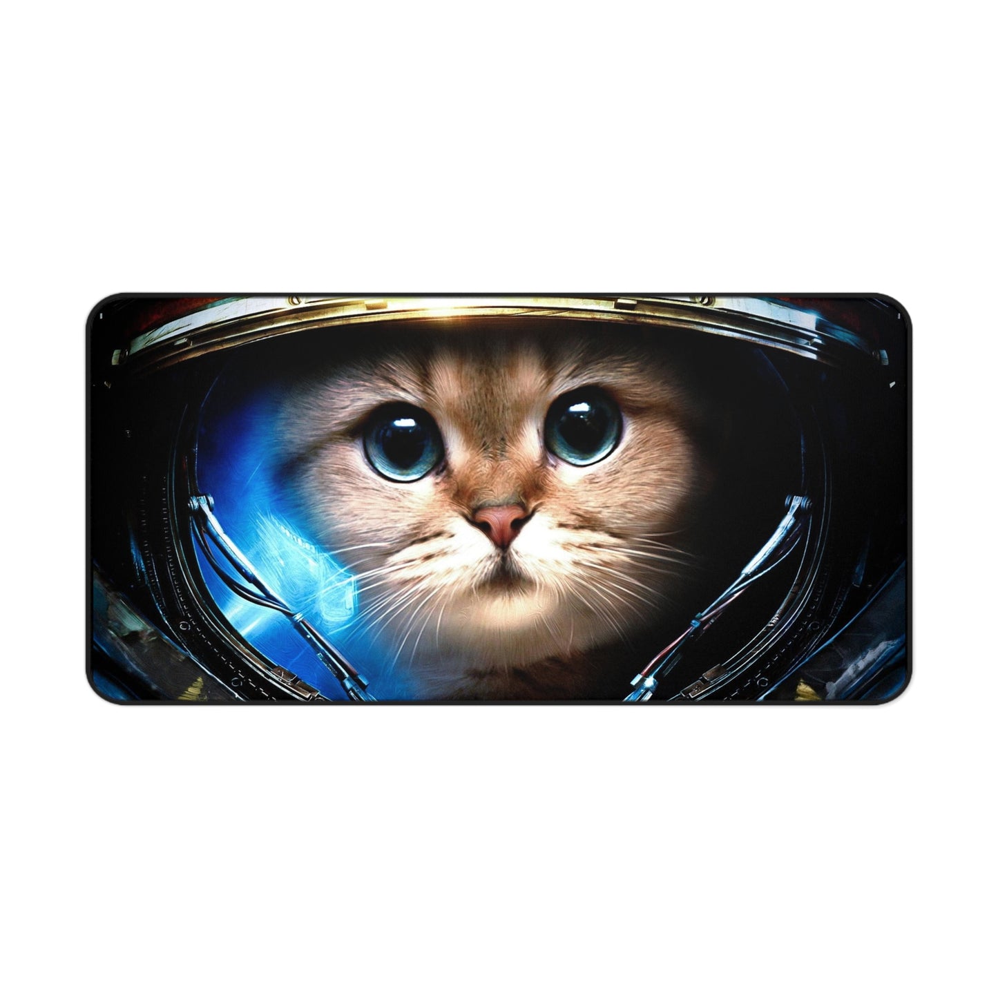 Adventure Space Cat Astronaut Desk Mat – Cosmic Desk Mat by KlickieKeyz