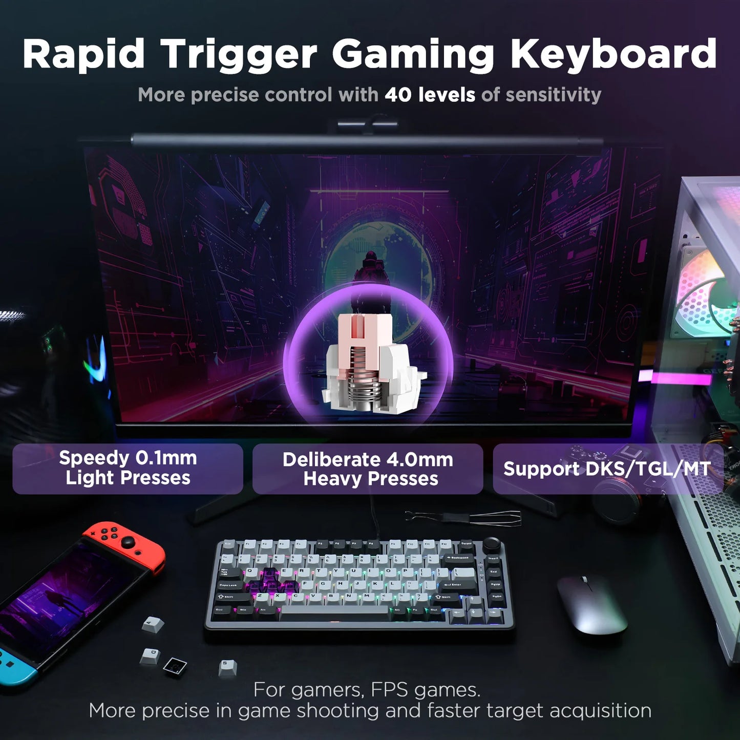 YUNZII RT75 Rapid Trigger Gaming Keyboard – 75% Magnetic Switch RGB Mechanical Keyboard hosted by KlickieKeyz