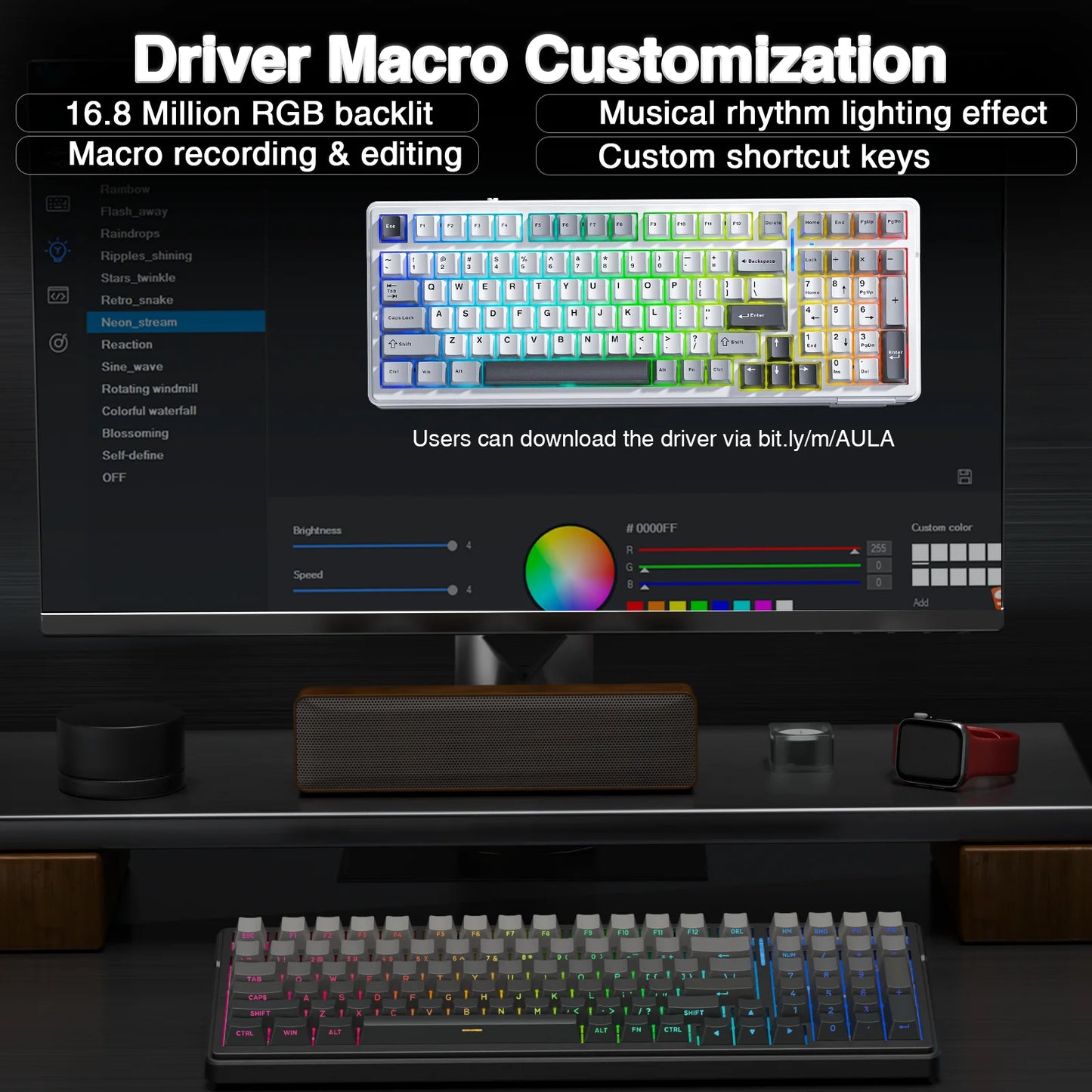 AULA F99 Pro Gasket-Mounted Wireless Mechanical Keyboard – hosted by KlickieKeyz