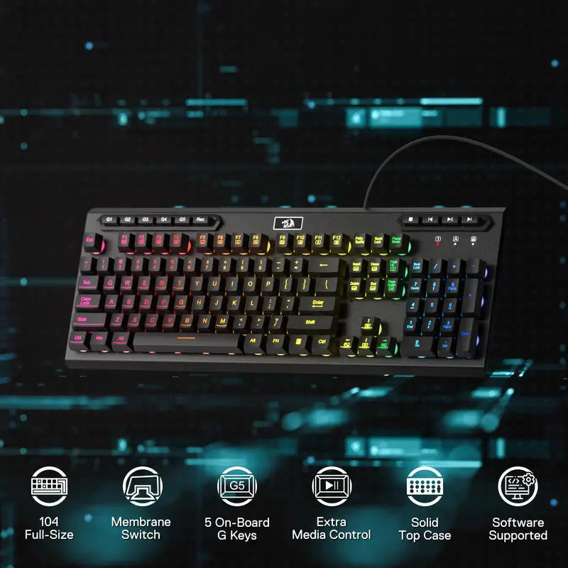 Redragon ADITYA K513 – Membrane Gaming Keyboard hosted by KlickieKeyz