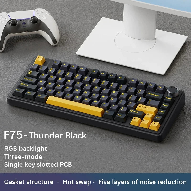 AULA EPOMAKER F75 – 2.4G Wireless/Bluetooth/Wired Gaming Mechanical Keyboard hosted by KlickieKeyz