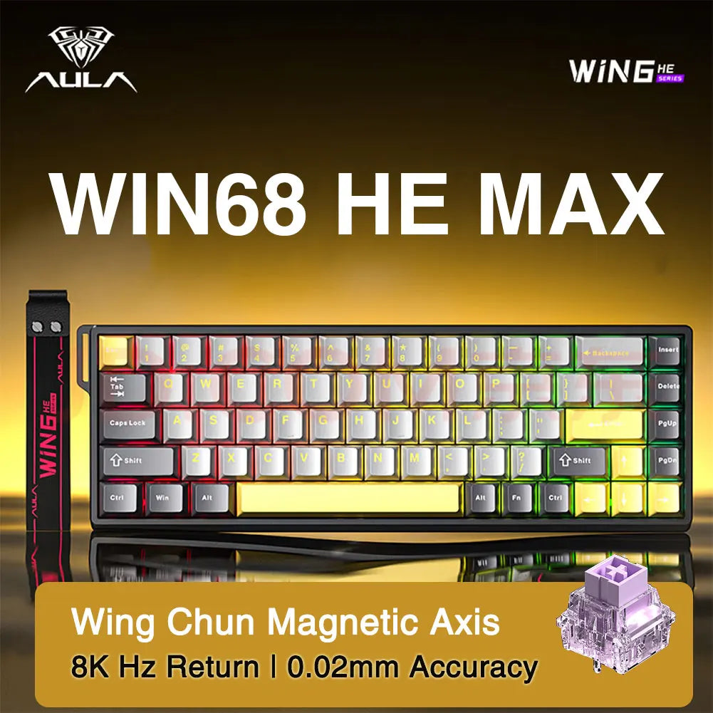 AULA WIN60 / WIN68 HE Esports Magnetic Switch Keyboard – Rapid Trigger 8K Return hosted by KlickieKeyz