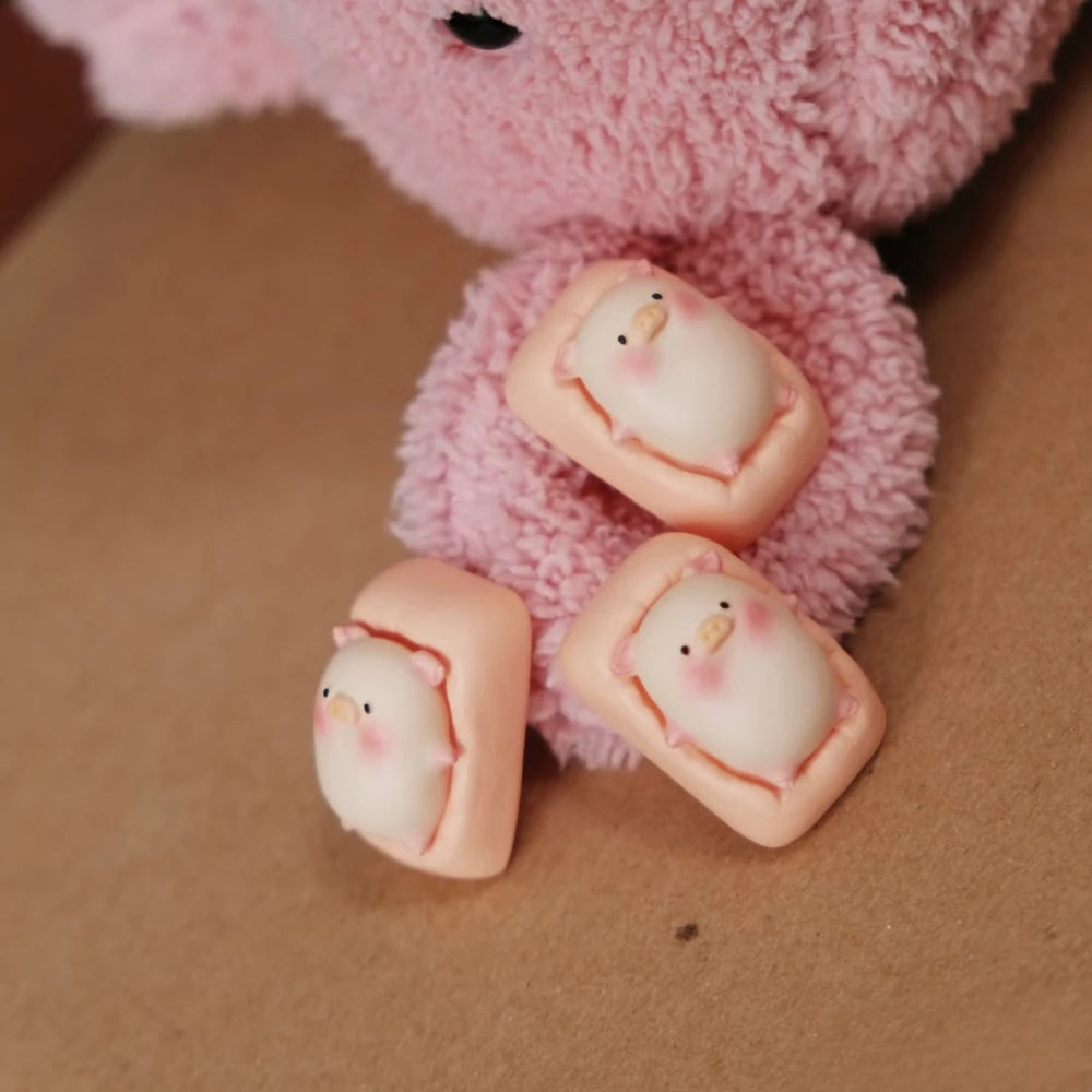 Sleeping Pig TAB Keycap by KlickieKeyz