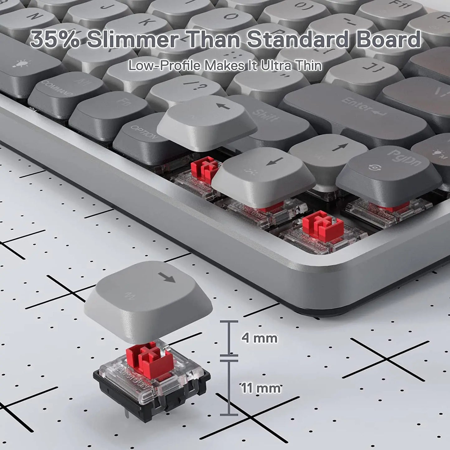 Redragon AZURE K652 – Wireless Mechanical Keyboard for Windows & Mac hosted by KlickieKeyz