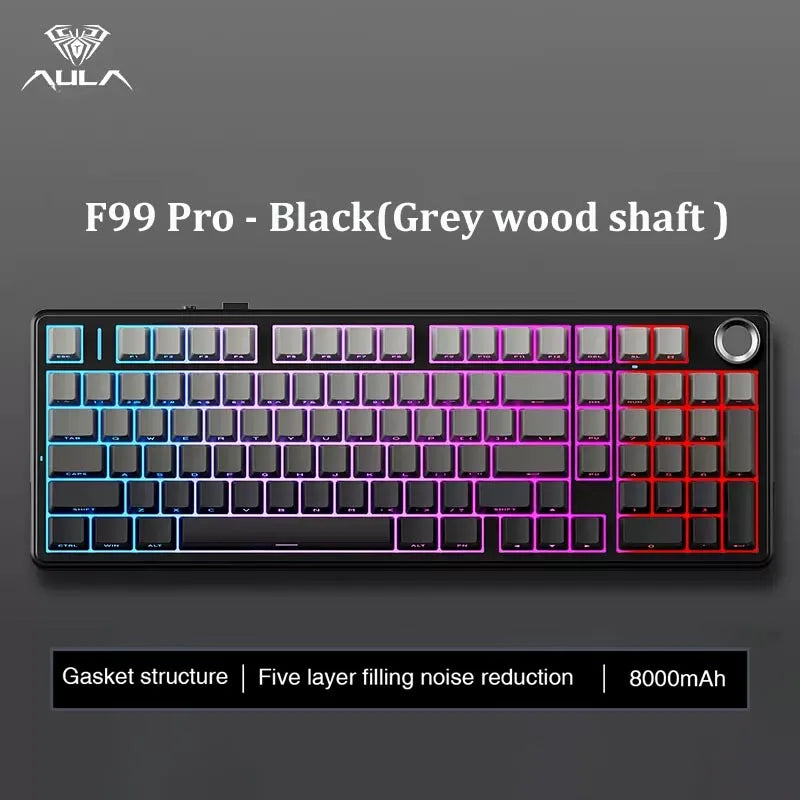 AULA F99 Pro Gasket-Mounted Wireless Mechanical Keyboard – hosted by KlickieKeyz