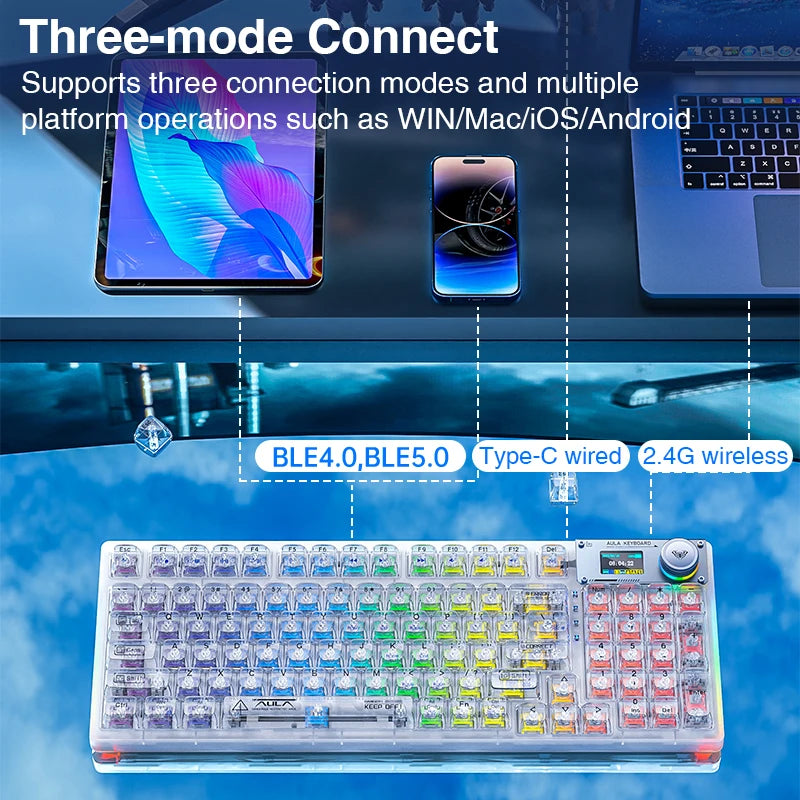 AULA F98 Pro – Wireless Gaming Keyboard hosted by KlickieKeyz