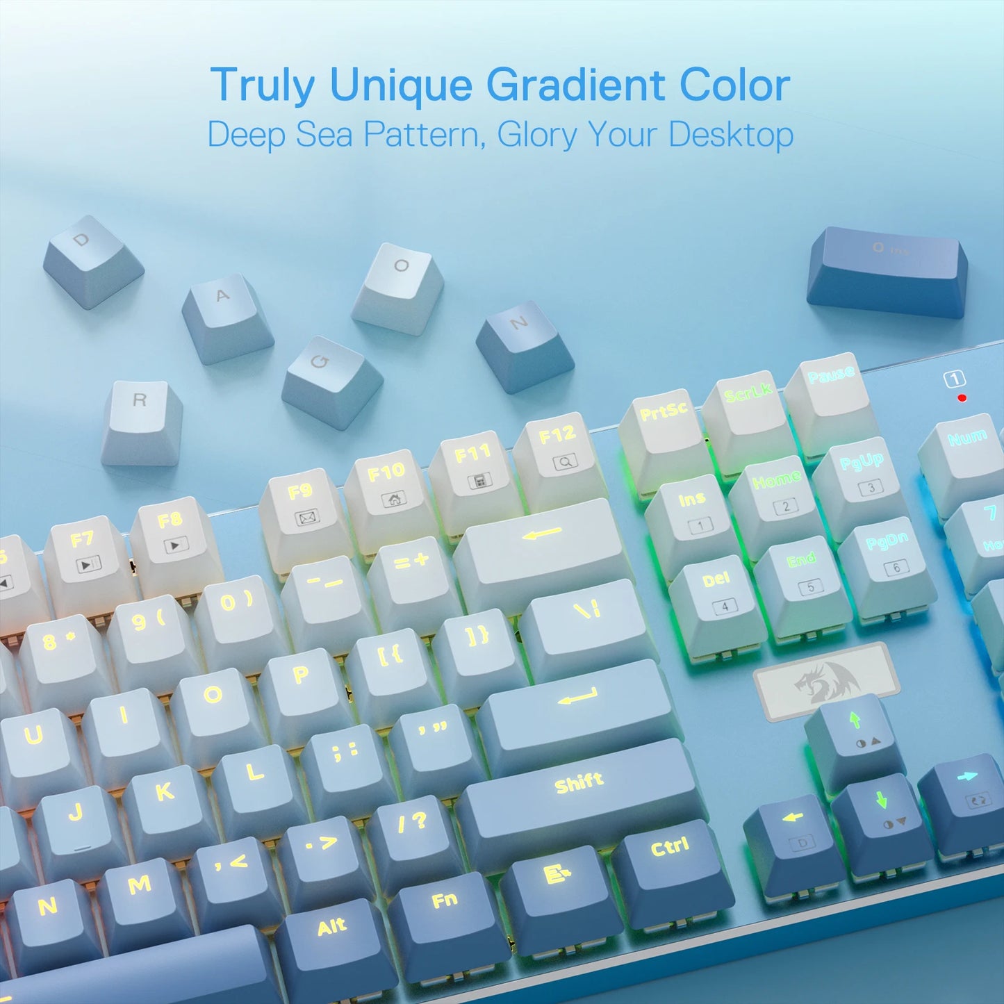 Redragon DEVARAJAS K556 SE Wired RGB Mechanical Keyboard – Full-Size 104 Keys by Redragon hosted by Klickiekeyz
