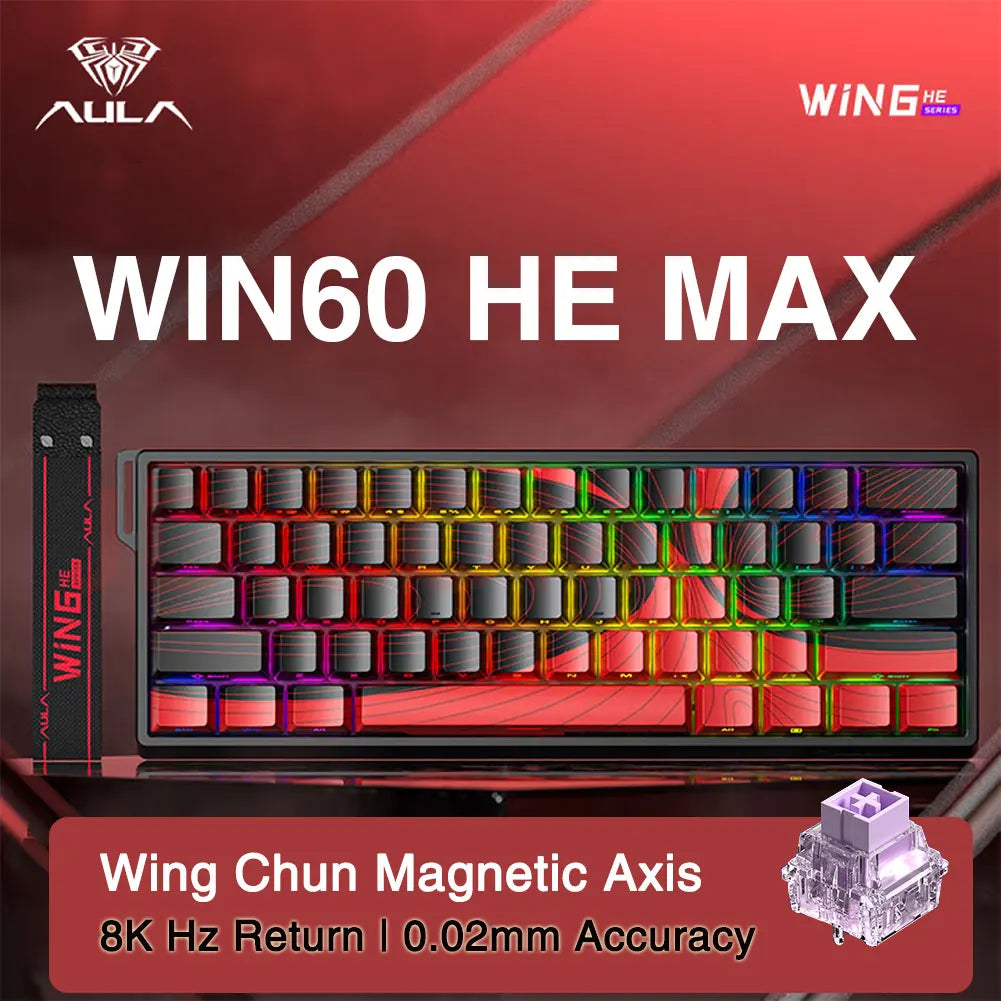 AULA WIN60 / WIN68 HE Esports Magnetic Switch Keyboard – Rapid Trigger 8K Return hosted by KlickieKeyz