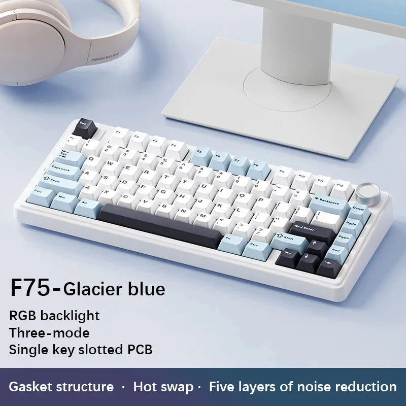 AULA EPOMAKER F75 – 2.4G Wireless/Bluetooth/Wired Gaming Mechanical Keyboard hosted by KlickieKeyz