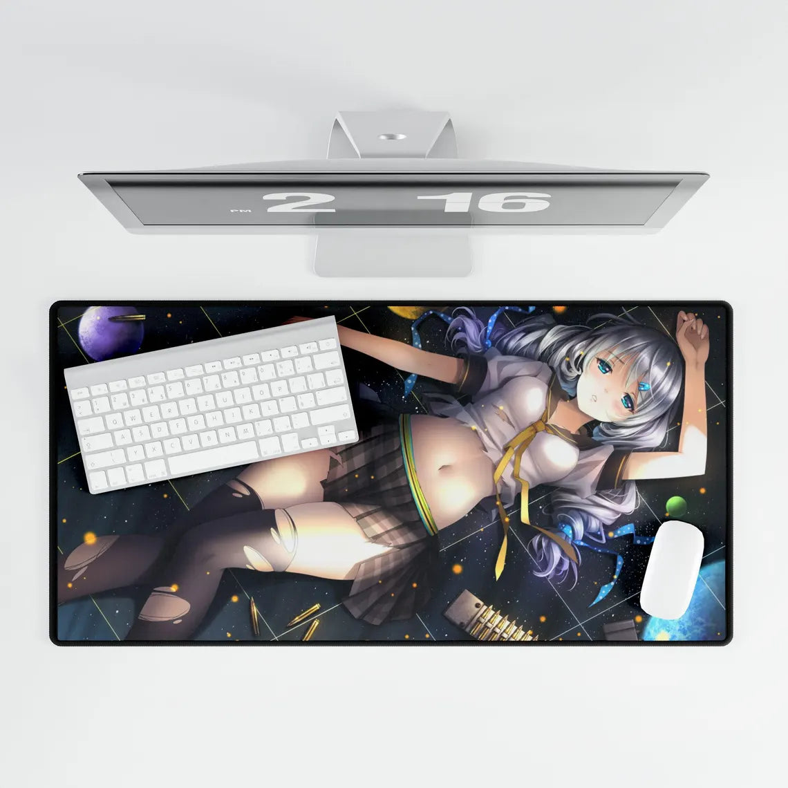 Beautiful Anime Girl Japanese School Girl Desk Mat – Stylish & Bold XL Gaming Mouse Pad by KlickieKeyz