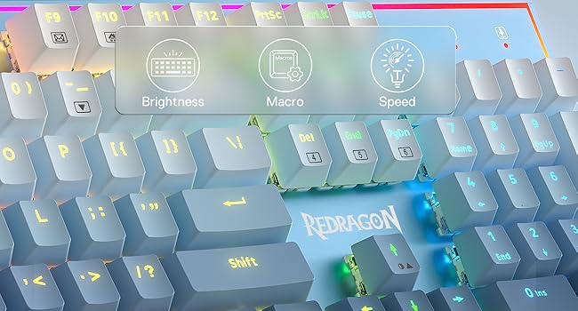 Redragon BLUESIREN K654 Wired RGB Mechanical Gaming Keyboard – full-size 104 key by Redragon hosted by Klickiekeyz