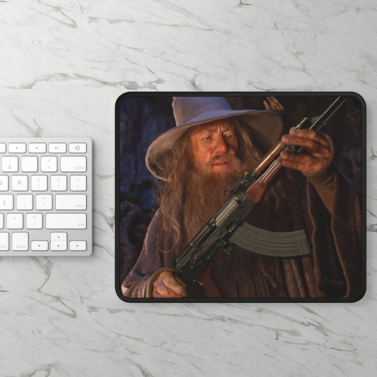 Gandalf AK47 Mouse Pad – Funny LOTR Lord of the Rings "It's of Elvish Make" Mouse Pad by KlickieKeyz