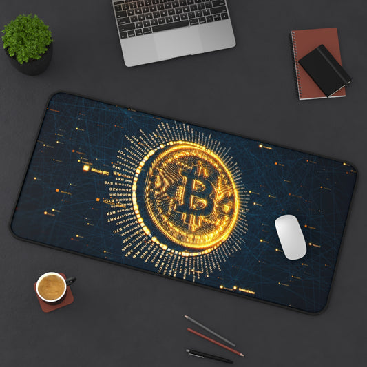 Bitcoin Crypto Desk Mat – Digital Currency Themed Desk Mat by KlickieKeyz