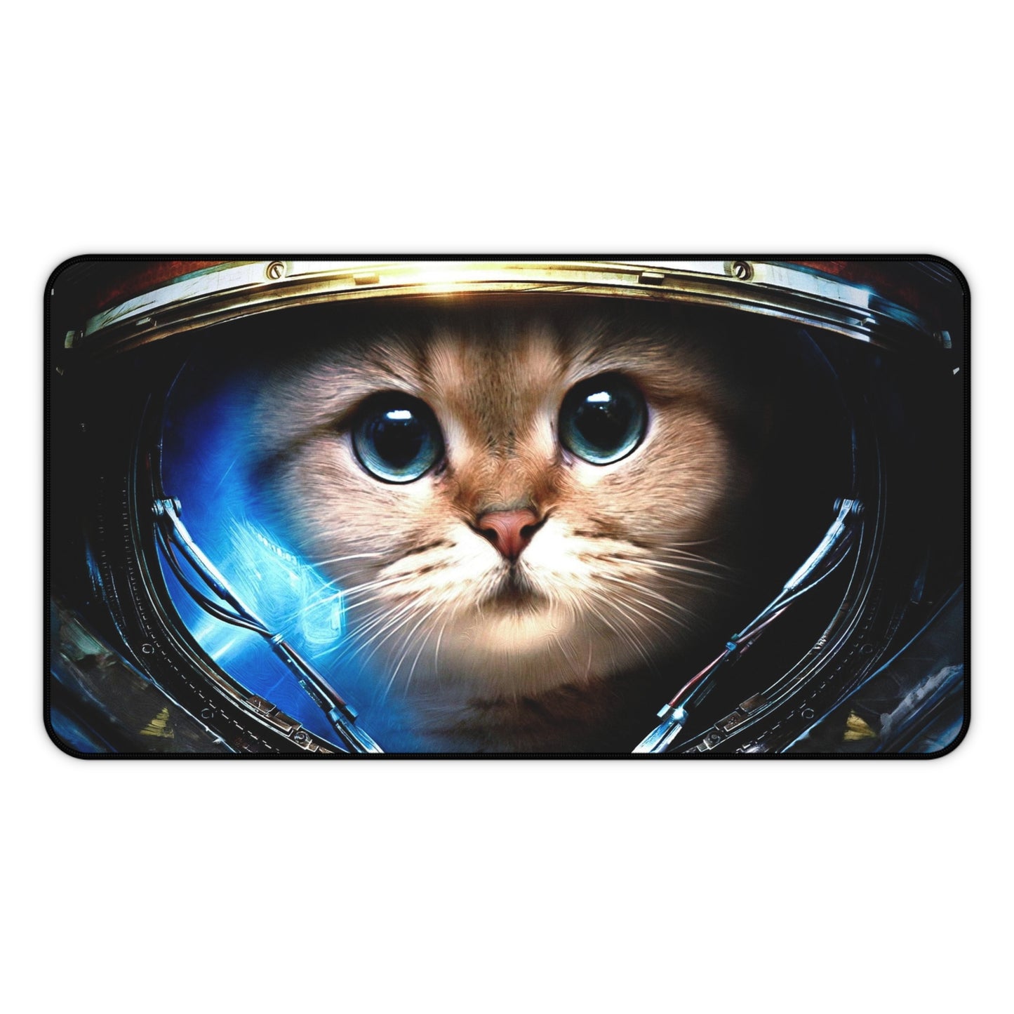 Adventure Space Cat Astronaut Desk Mat – Cosmic Desk Mat by KlickieKeyz