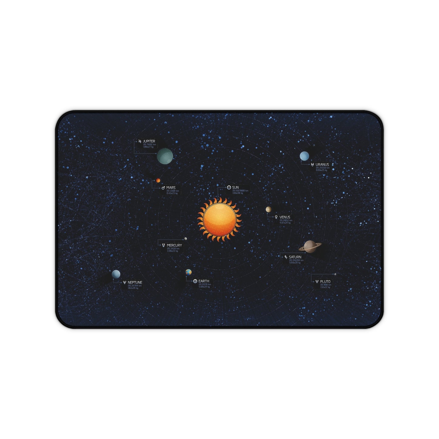 Deep Space Darkness and Tranquility Desk Mat – Cosmic Desk Accessory for Work or Gaming by KlickieKeyz