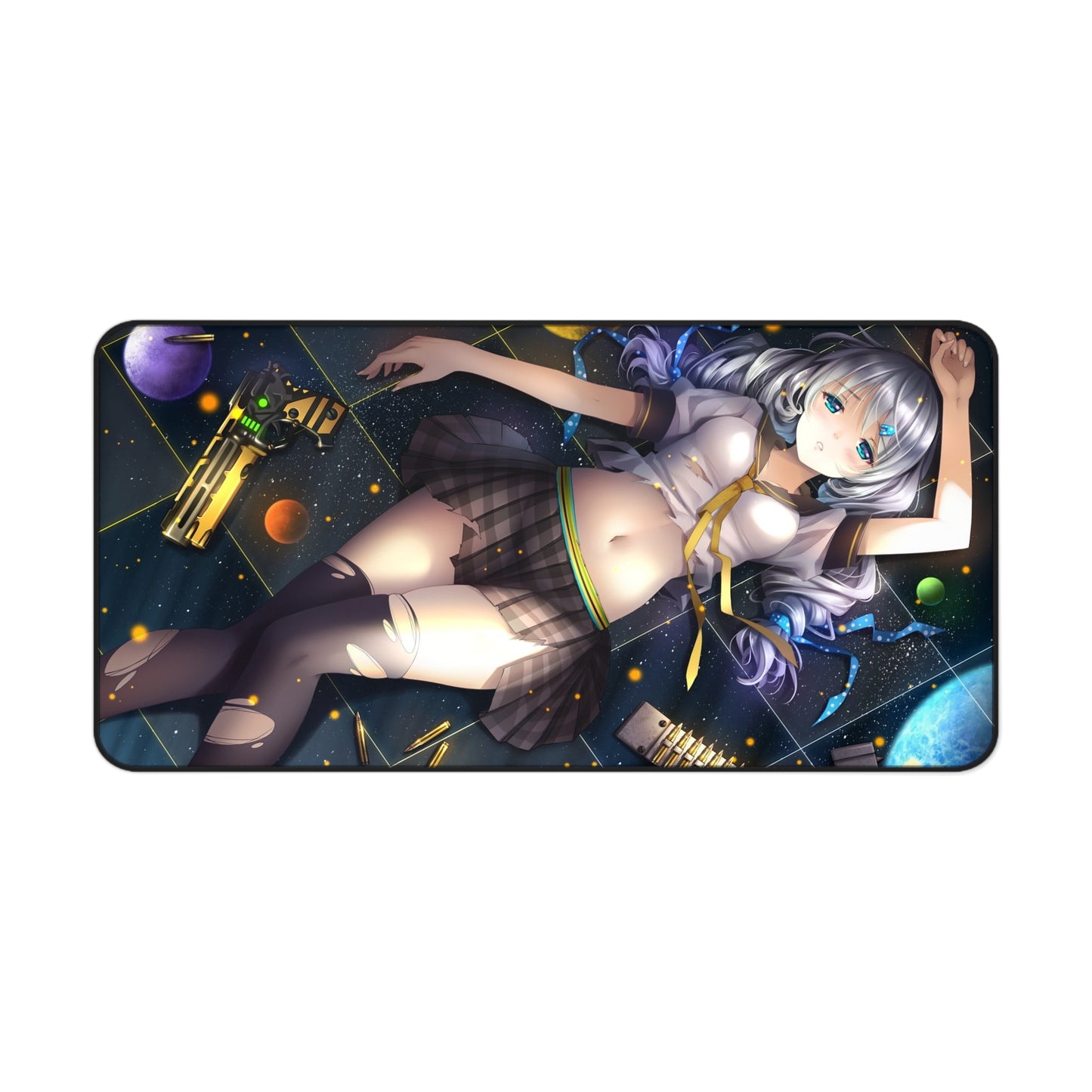 Beautiful Anime Girl Japanese School Girl Desk Mat – Stylish & Bold XL Gaming Mouse Pad by KlickieKeyz