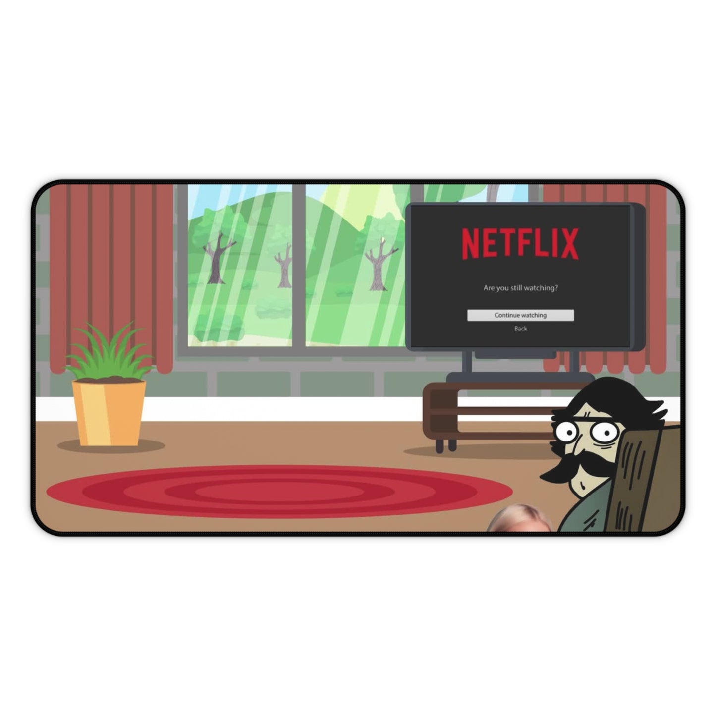 Mind Your Business Netflix & Chill Desk Mat – Funny Gaming Desk Mat by KlickieKeyz
