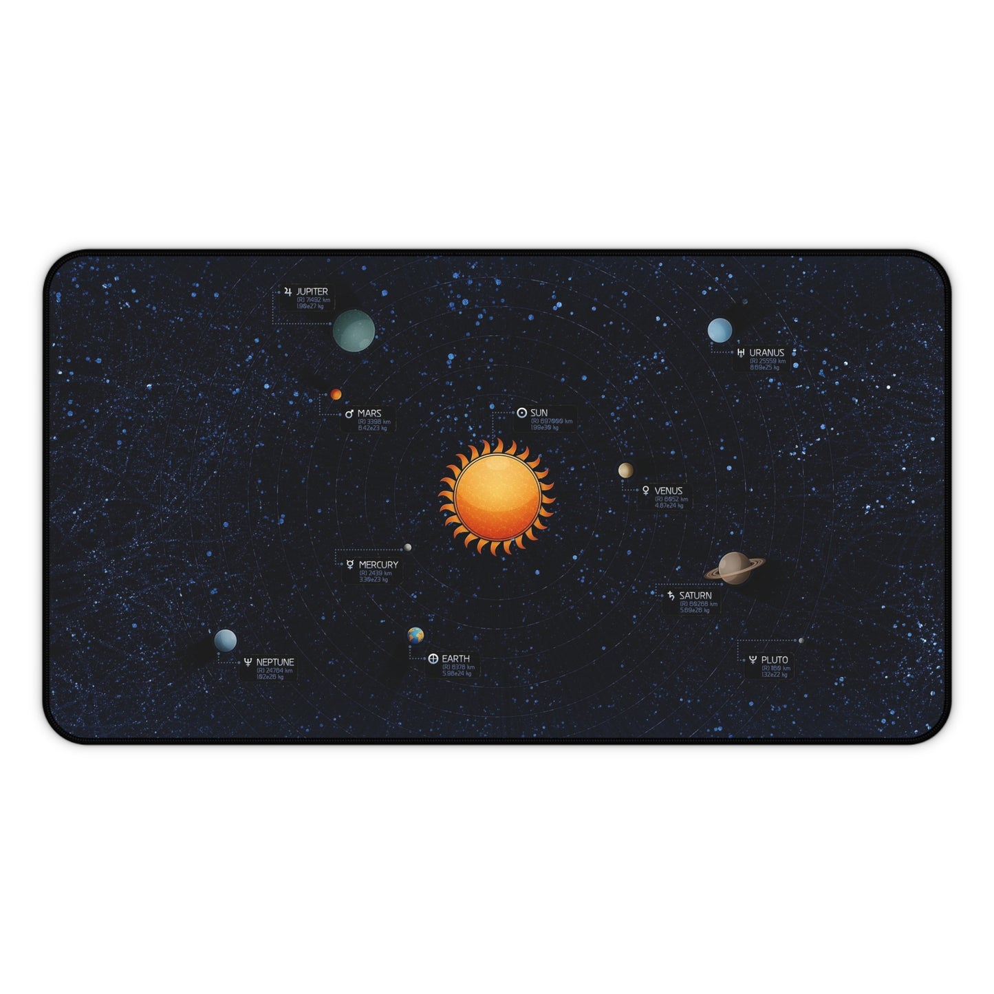 Deep Space Darkness and Tranquility Desk Mat – Cosmic Desk Accessory for Work or Gaming by KlickieKeyz