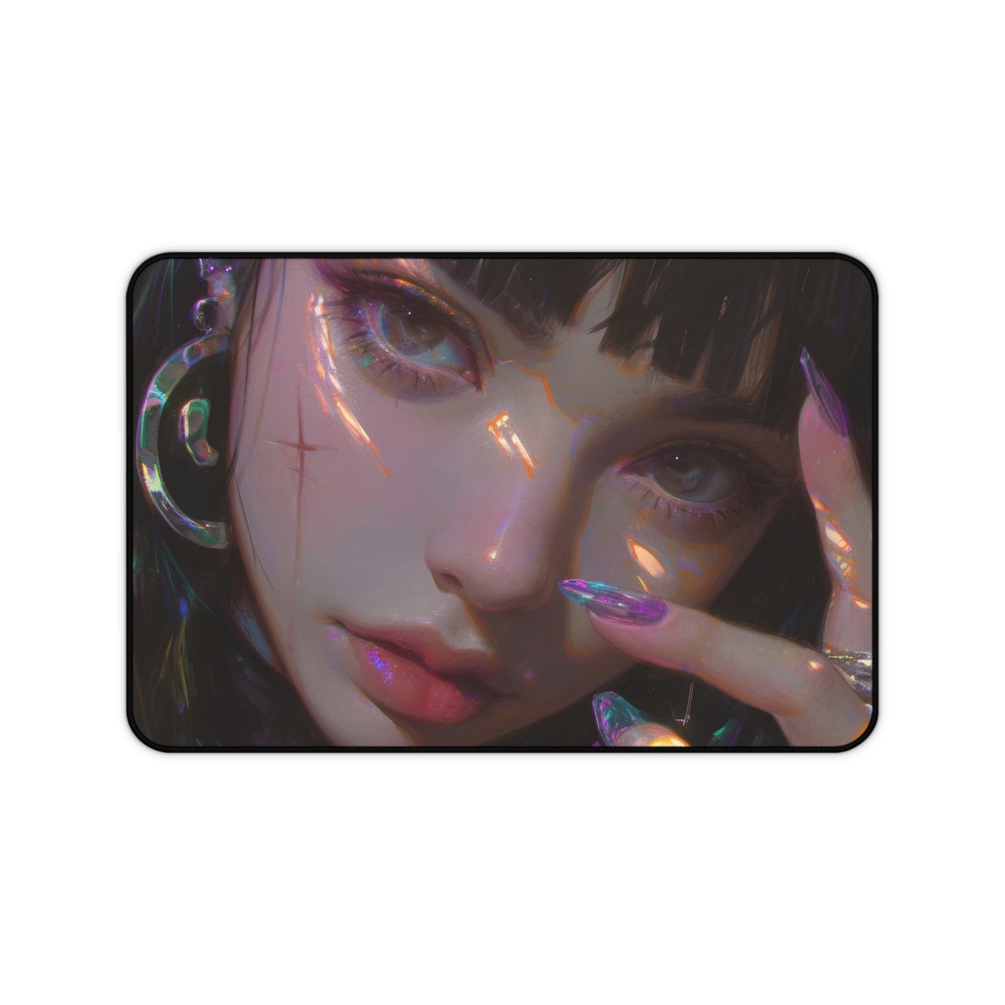 Beautiful Anime Girl Close-Up Desk Mat – Stunning & Aesthetic XL Gaming Mouse Pad by KlickieKeyz
