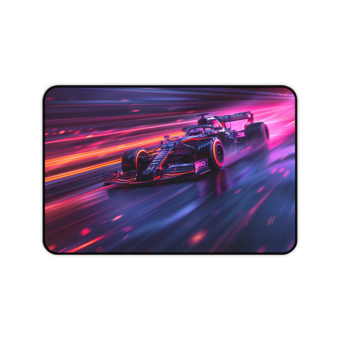Pink & Purple F1 Car Desk Mat – High-Speed Racing Desk Mat by KlickieKeyz