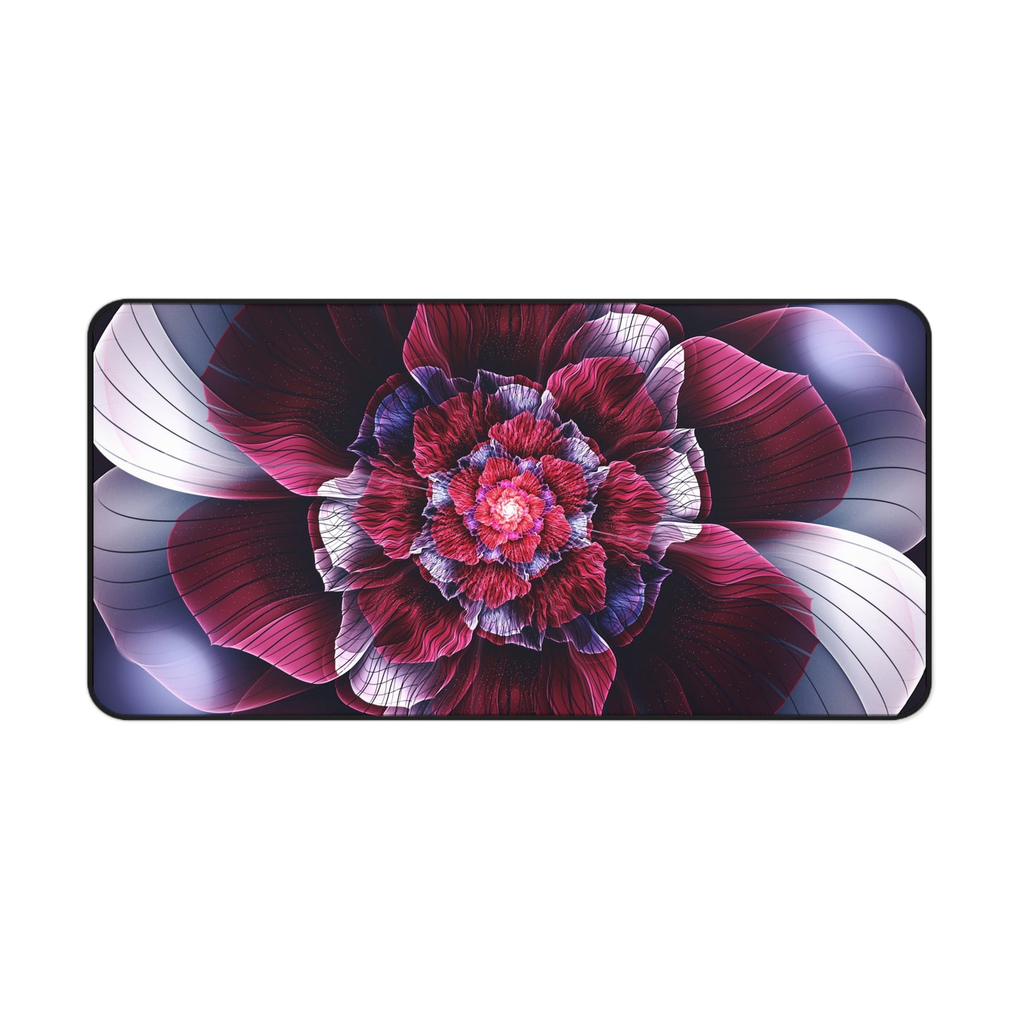 Pink & White Flower Desk Mat – Elegant Floral Desk Mat by KlickieKeyz