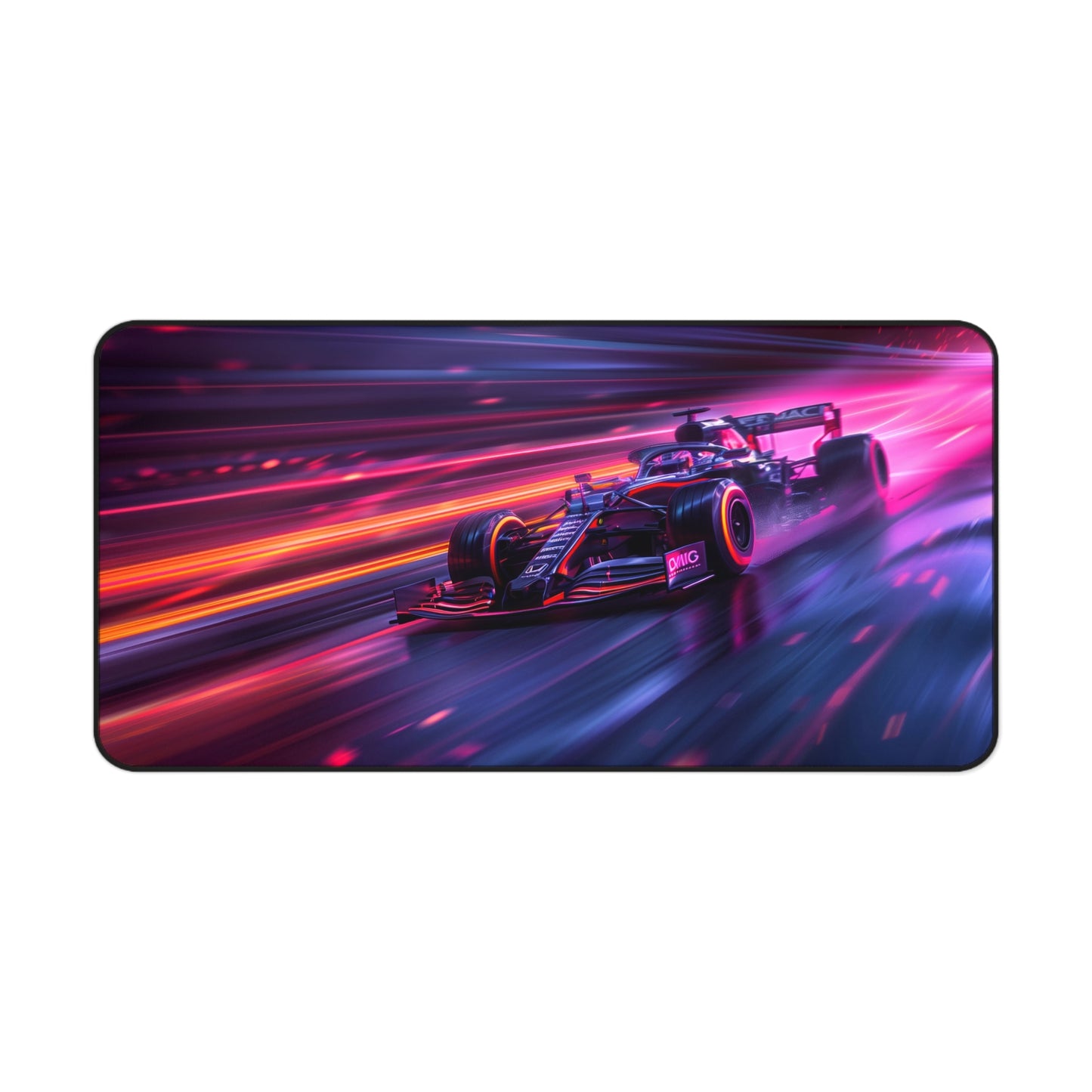 Pink & Purple F1 Car Desk Mat – High-Speed Racing Desk Mat by KlickieKeyz