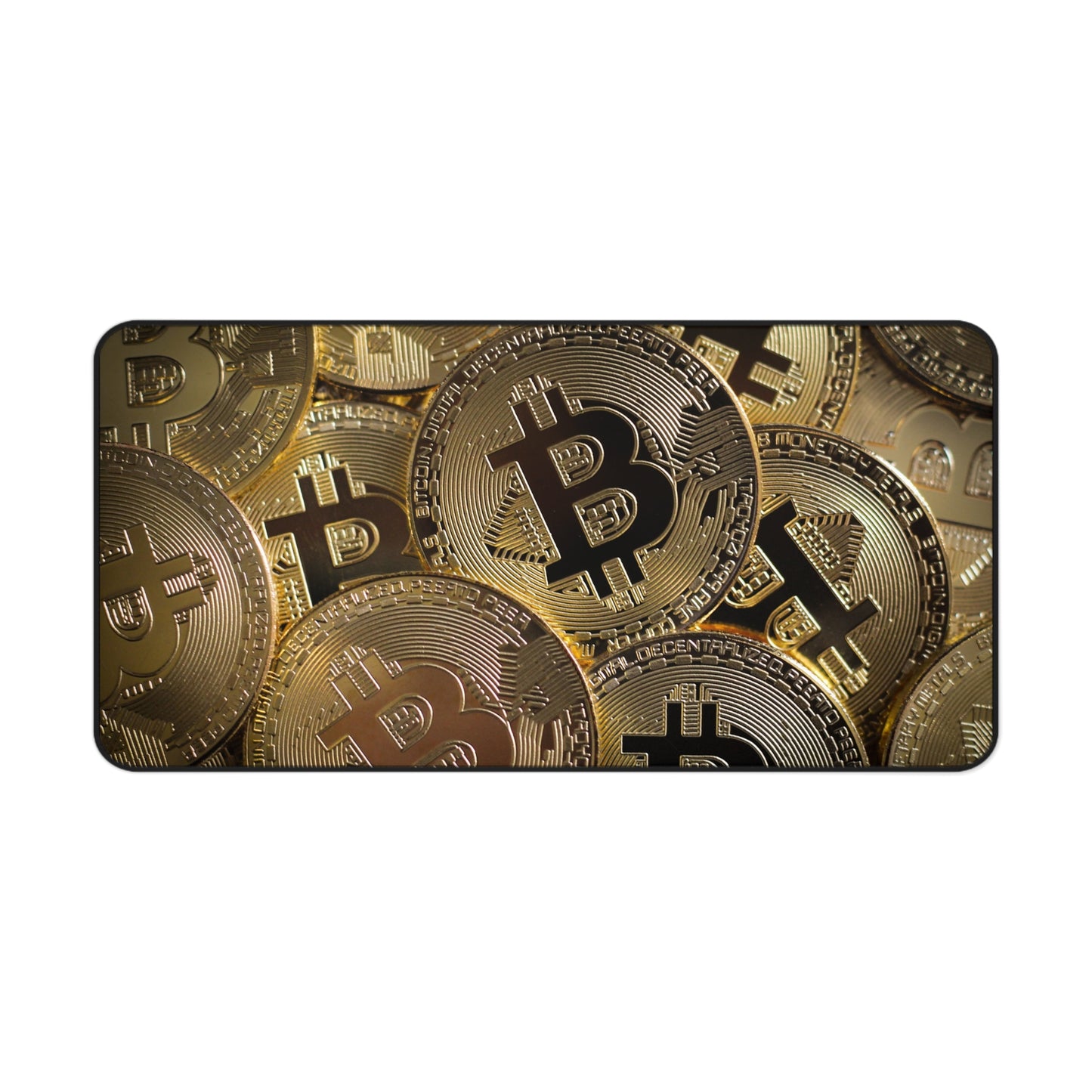 Bitcoin Crypto Desk Mat – Digital Currency Themed Desk Mat by KlickieKeyz