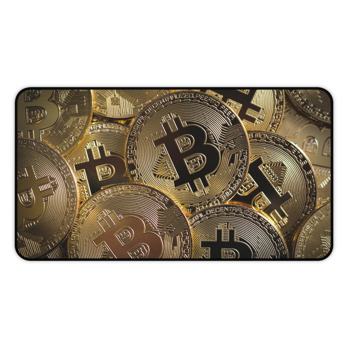 Bitcoin Crypto Desk Mat – Digital Currency Themed Desk Mat by KlickieKeyz