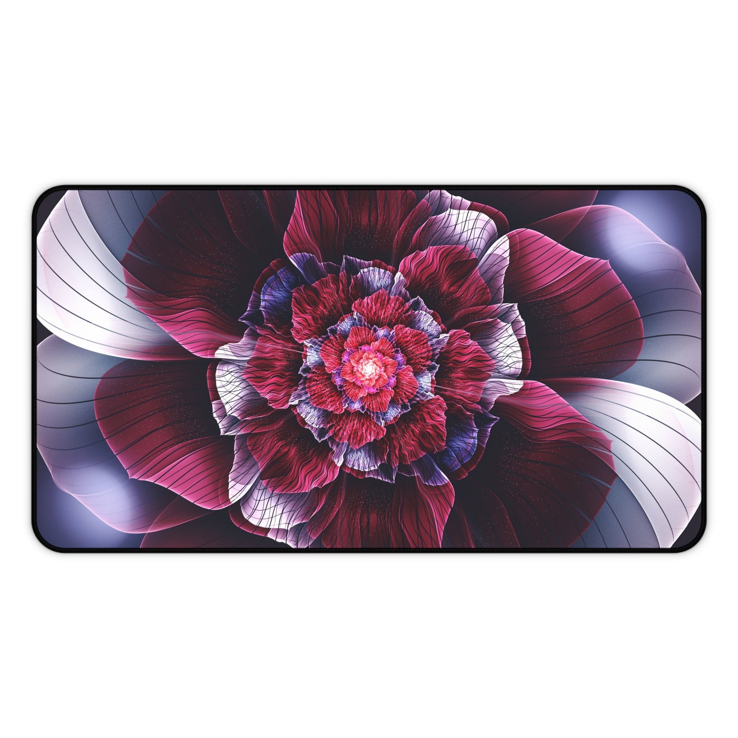 Pink & White Flower Desk Mat – Elegant Floral Desk Mat by KlickieKeyz