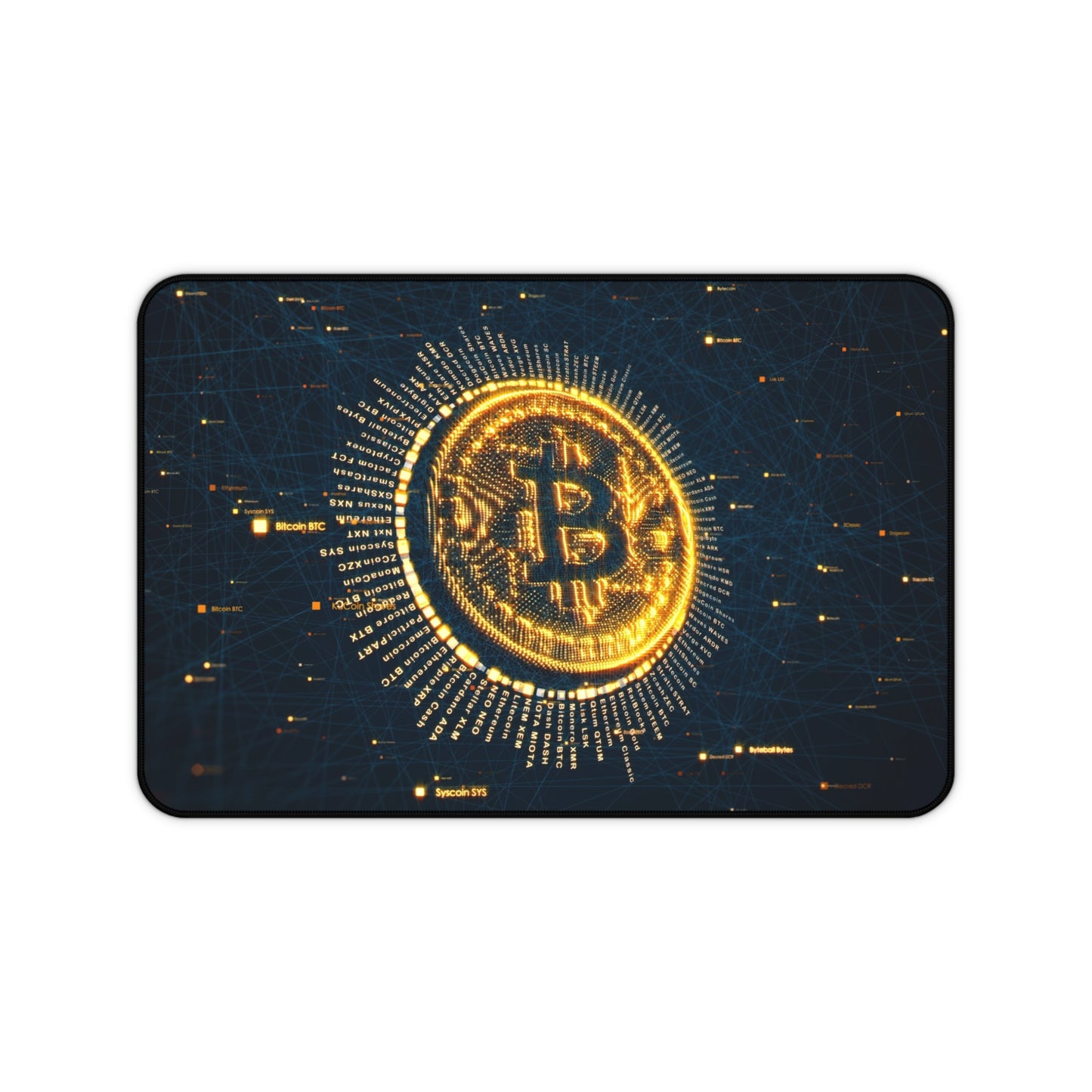 Bitcoin Crypto Desk Mat – Digital Currency Themed Desk Mat by KlickieKeyz