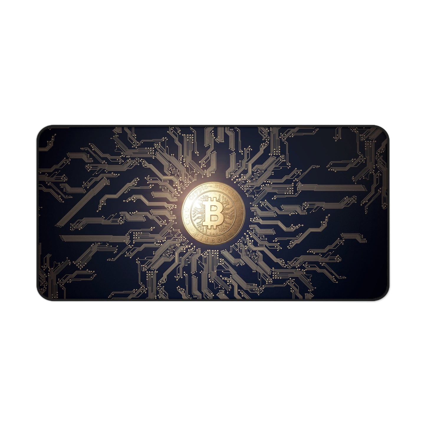 Bitcoin Crypto Desk Mat – Digital Currency Themed Desk Mat by KlickieKeyz