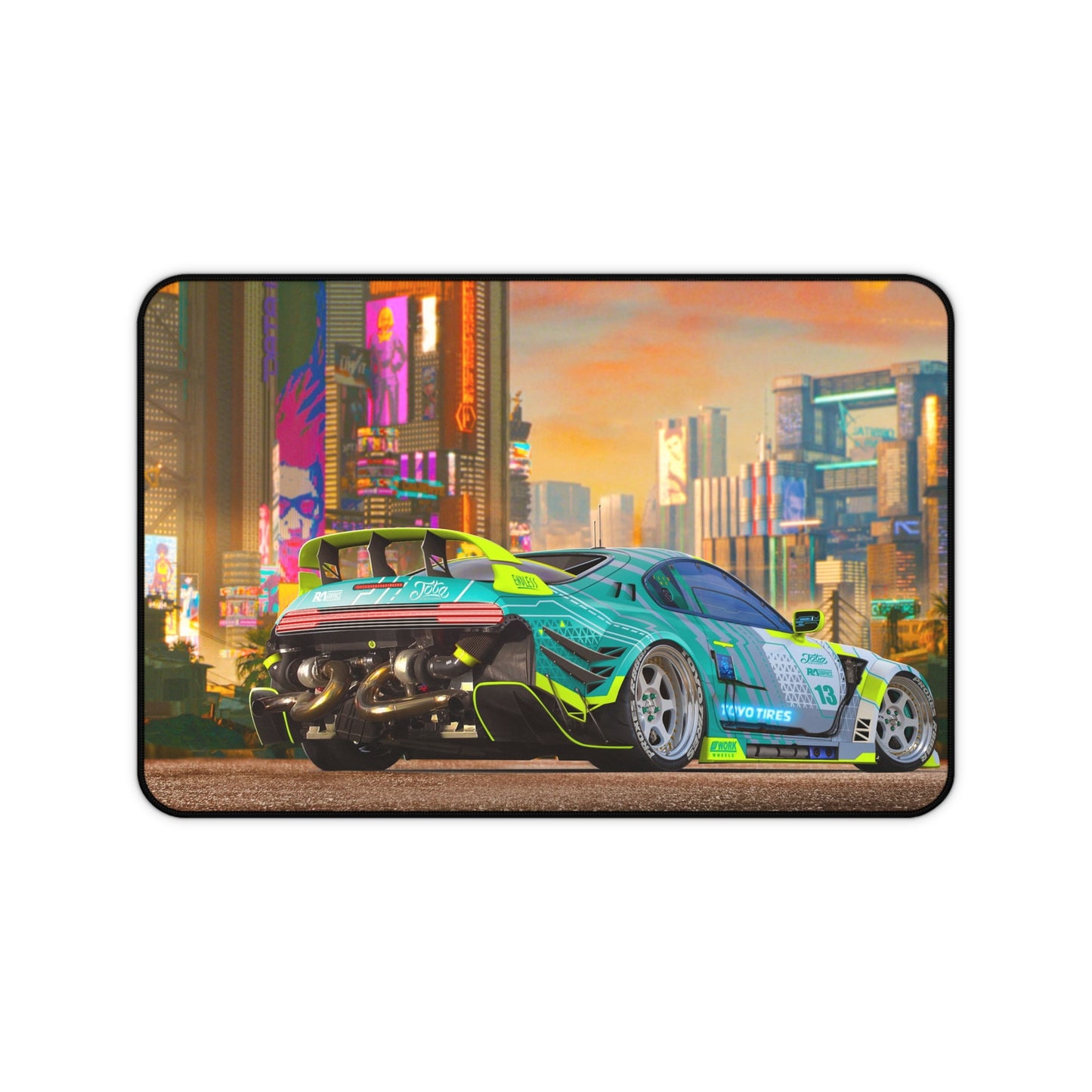 Toyota Supra Tokyo Cityscape XL Gaming Mouse Pad – JDM Legend Desk Mat by Klickiekeyz