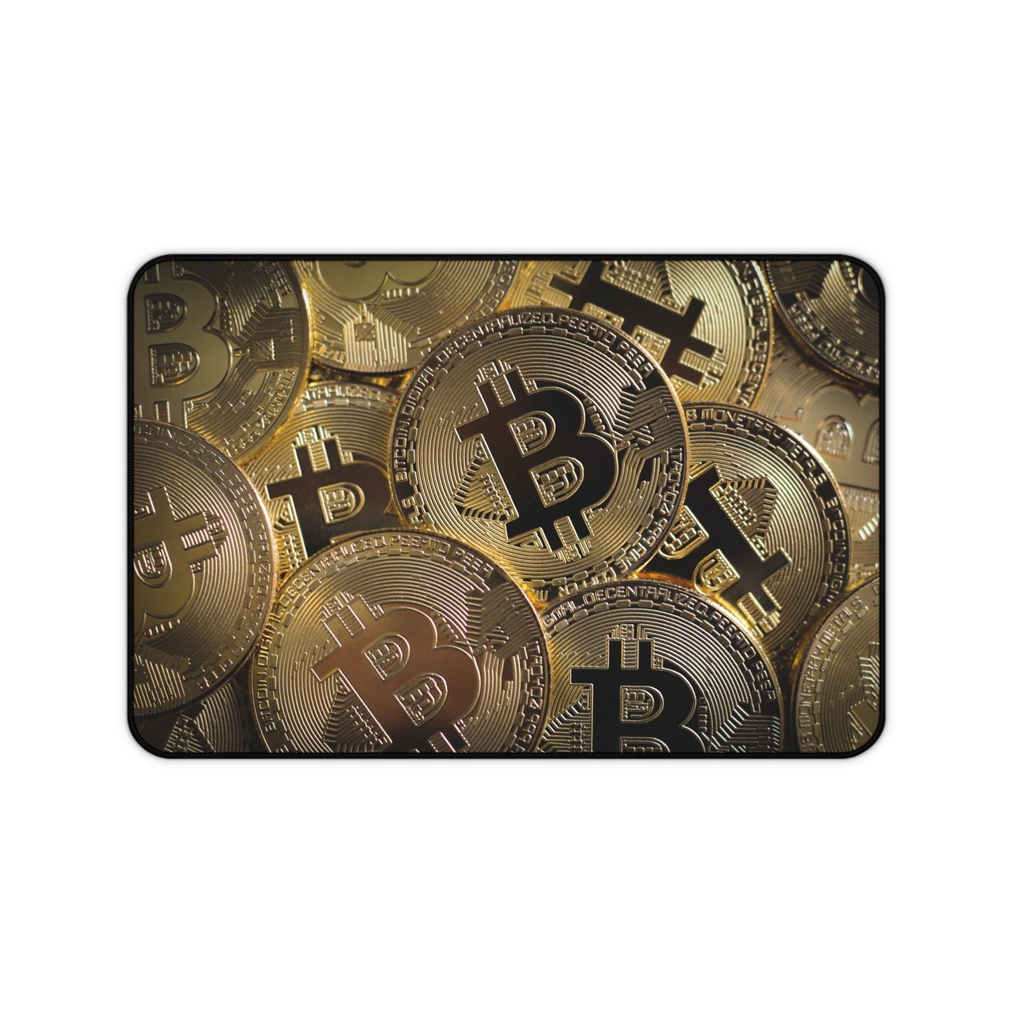 Bitcoin Crypto Desk Mat – Digital Currency Themed Desk Mat by KlickieKeyz