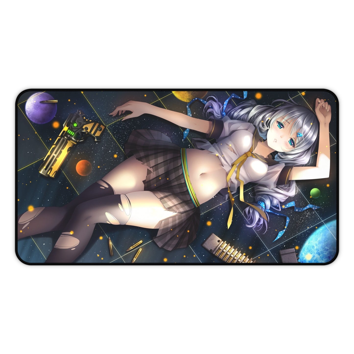 Beautiful Anime Girl Japanese School Girl Desk Mat – Stylish & Bold XL Gaming Mouse Pad by KlickieKeyz