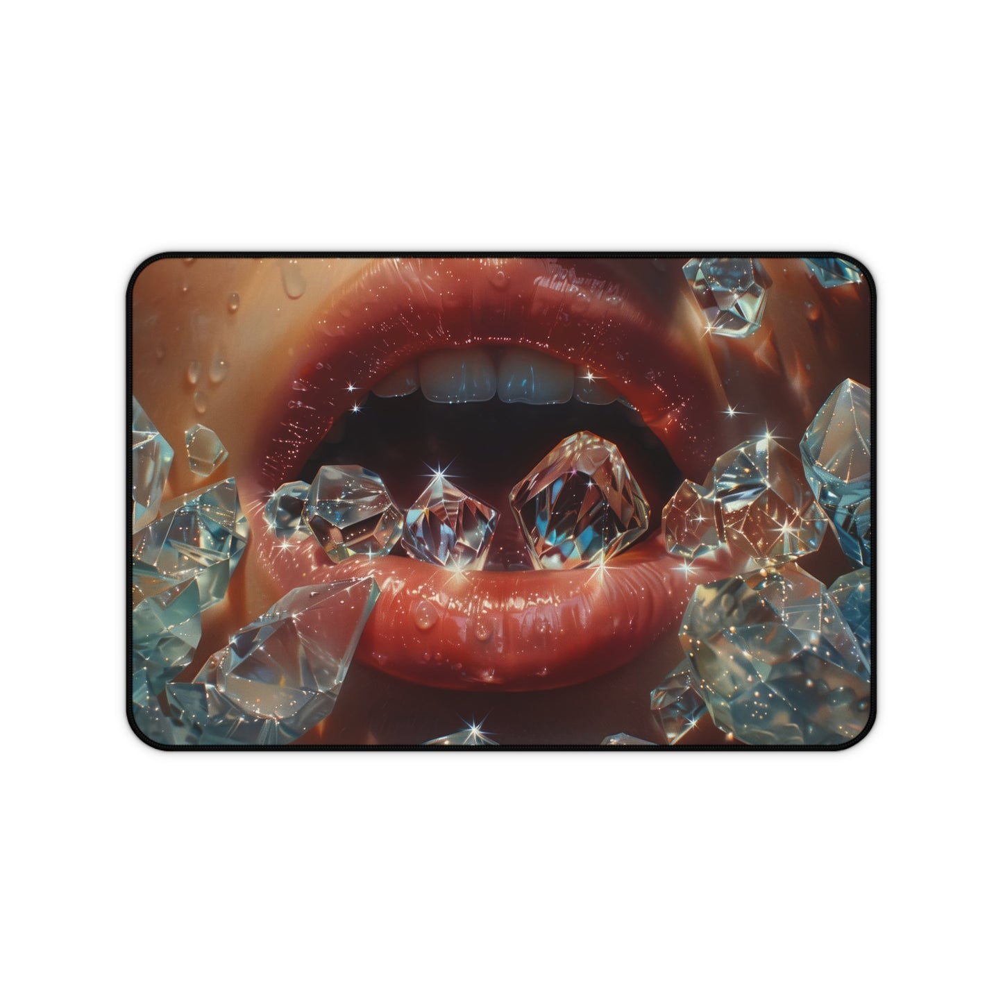 Anime Girl Fan Art – Diamond Mouth Aesthetic Desk Mat by KlickieKeyz