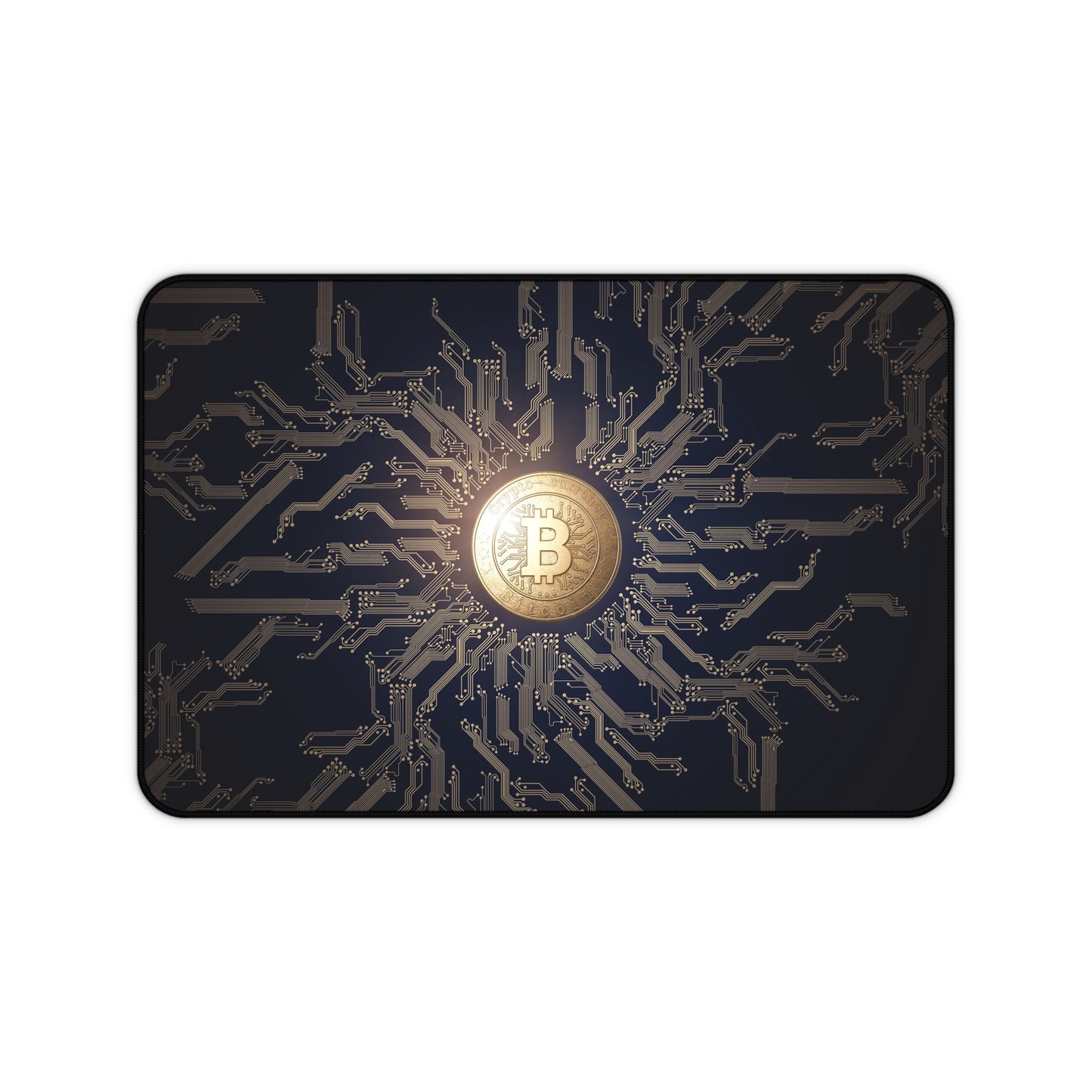 Bitcoin Crypto Desk Mat – Digital Currency Themed Desk Mat by KlickieKeyz