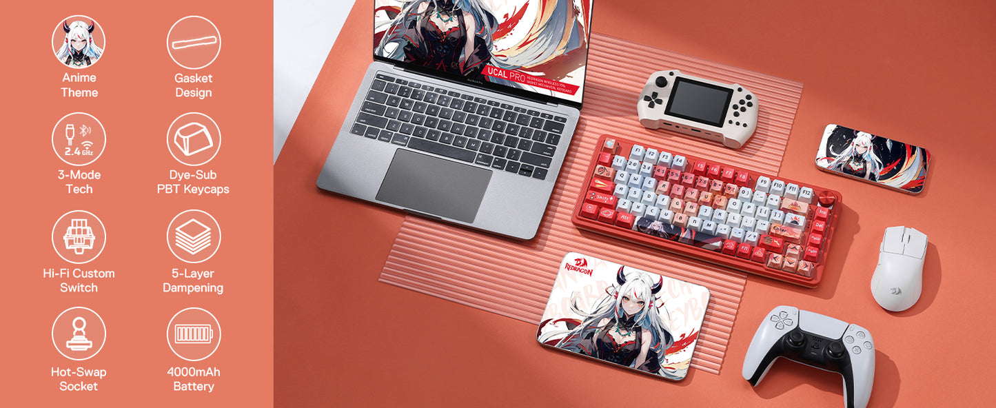 Redragon UCAL K673 PRO Anime Keyboard – hosted by KlickieKeyz
