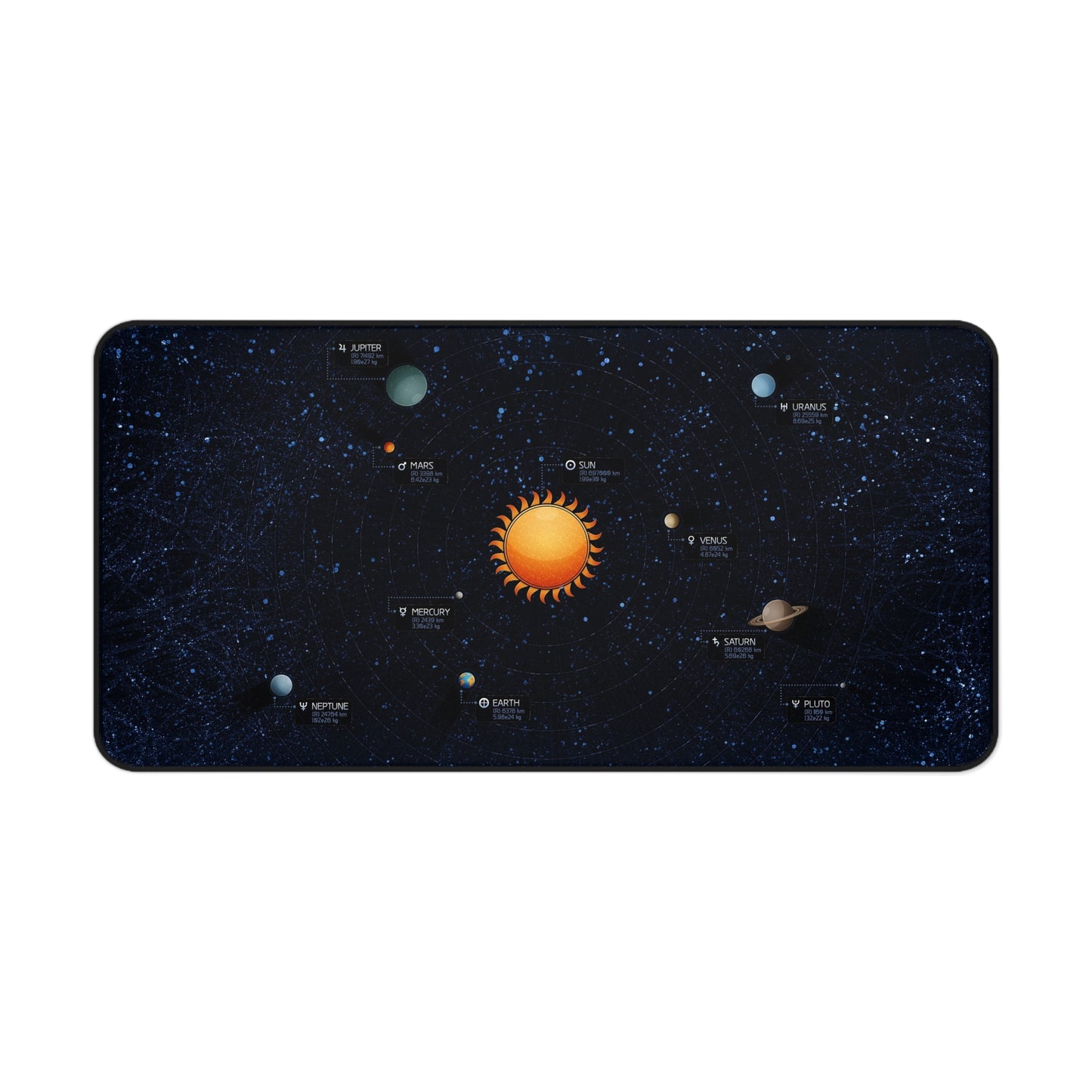 Deep Space Darkness and Tranquility Desk Mat – Cosmic Desk Accessory for Work or Gaming by KlickieKeyz