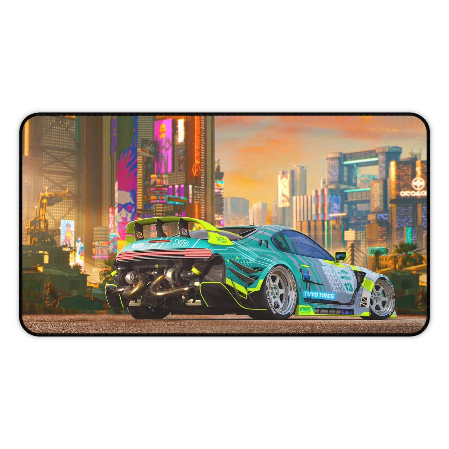 Toyota Supra Tokyo Cityscape XL Gaming Mouse Pad – JDM Legend Desk Mat by Klickiekeyz