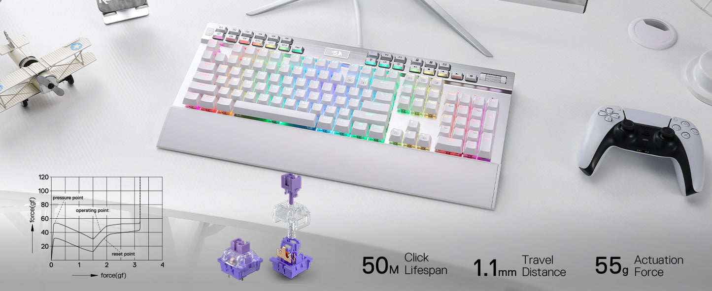 Redragon YAMA K550 – Full-Size Mechanical Keyboard hosted by KlickieKeyz