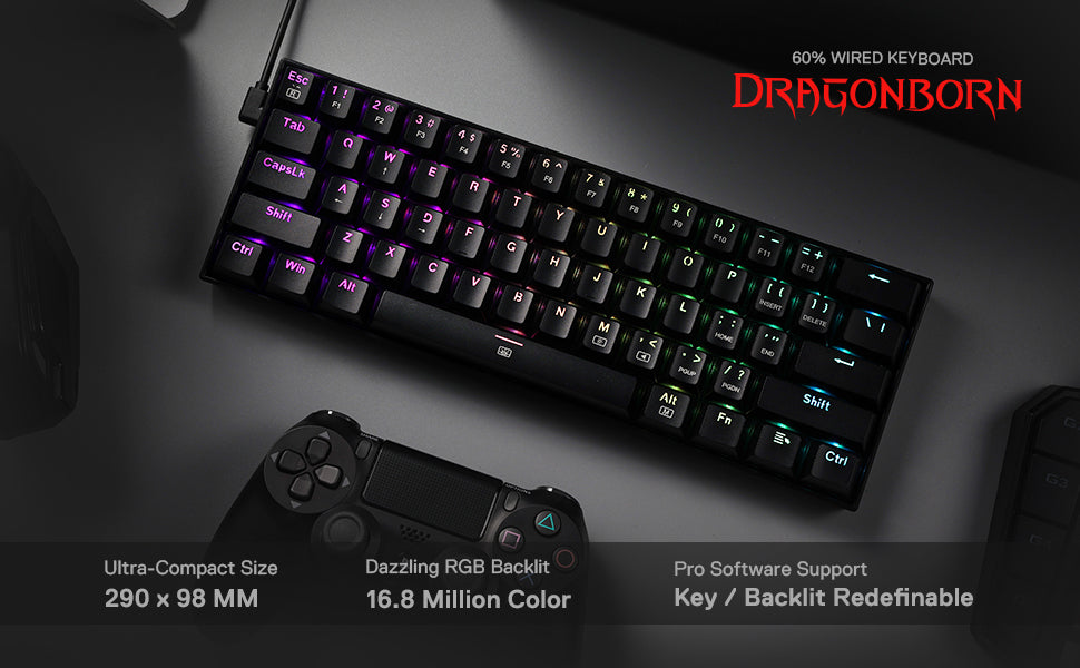Redragon DRAGONBORN K630 – Wired 60% Mechanical Keyboard hosted by KlickieKeyz