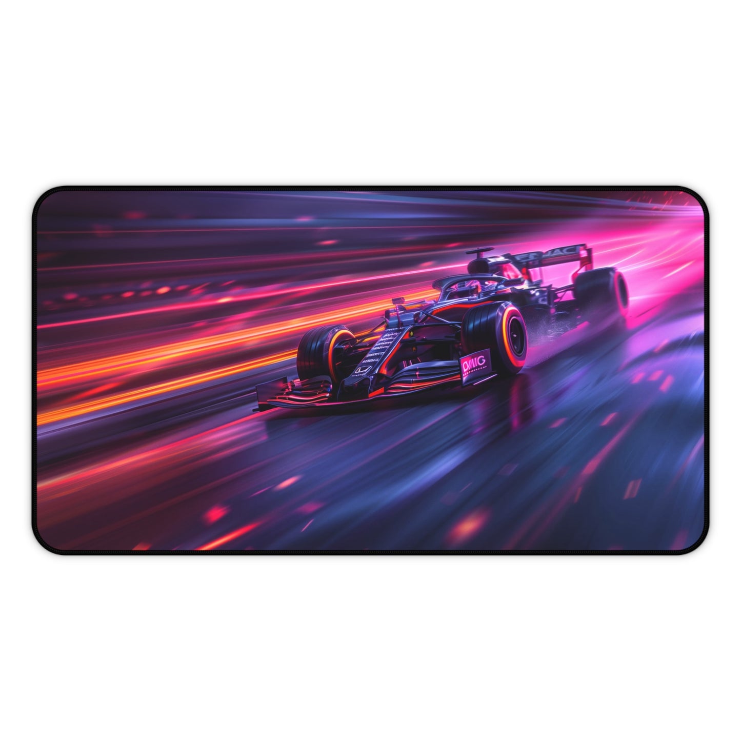 Pink & Purple F1 Car Desk Mat – High-Speed Racing Desk Mat by KlickieKeyz